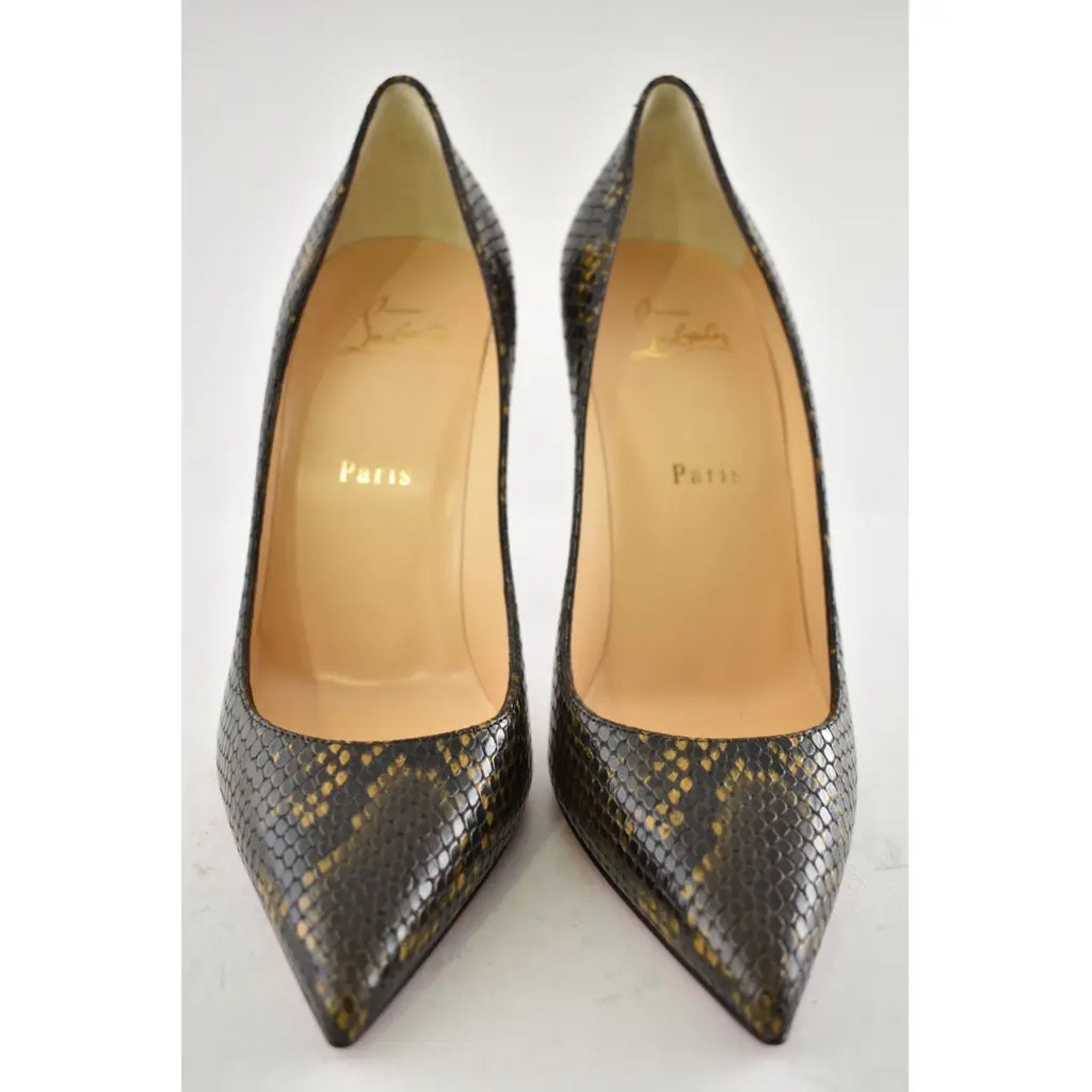 Christian Louboutin Kate 100 Calf Amazonia Dark Brown Pointed Toe Heel Pump 39 Size US 9 / IT 39 - 4 Thumbnail