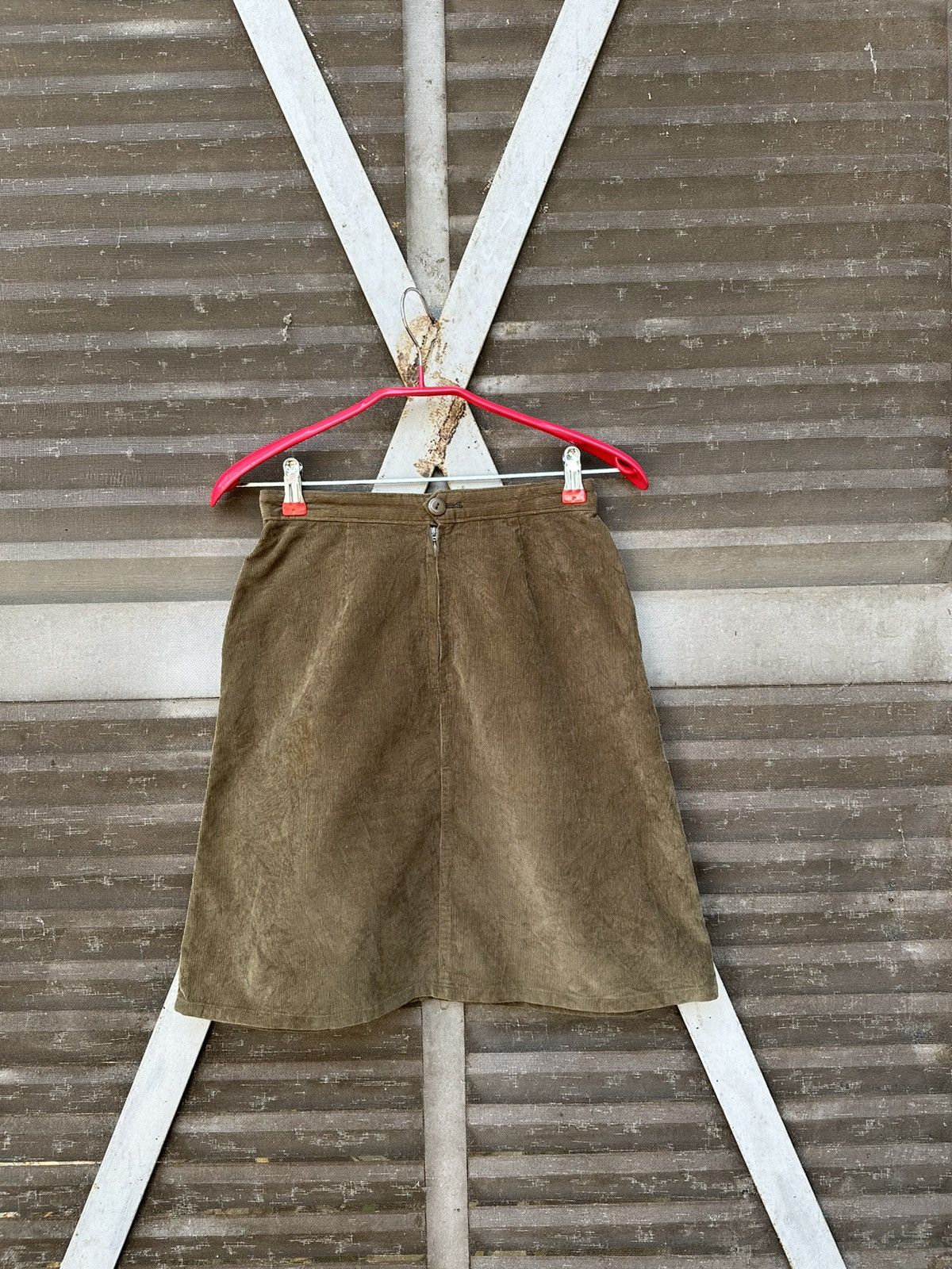 image of A P C Brown Corduroy Skirt, Women's (Size 24)