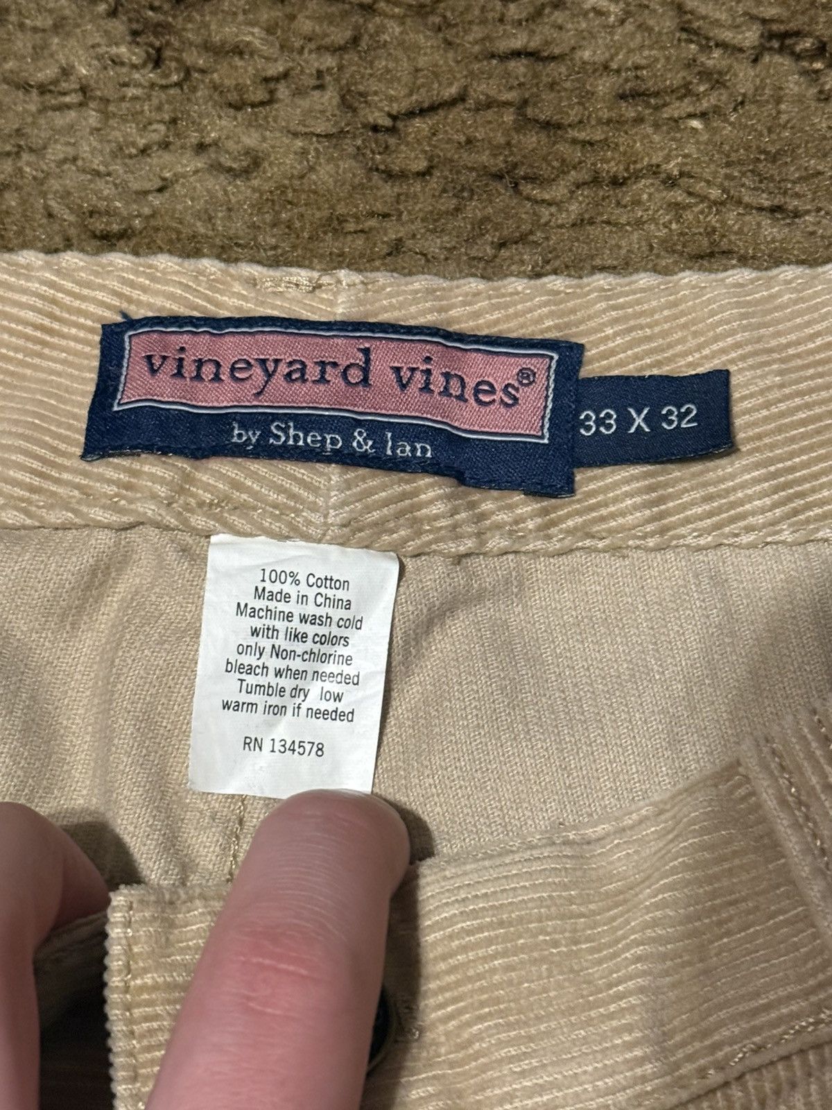 Vineyard Vines Vineyard Vines Mens Beige Corduroy Five Pocket Pants 33 x 32 Size US 33 - 10 Thumbnail