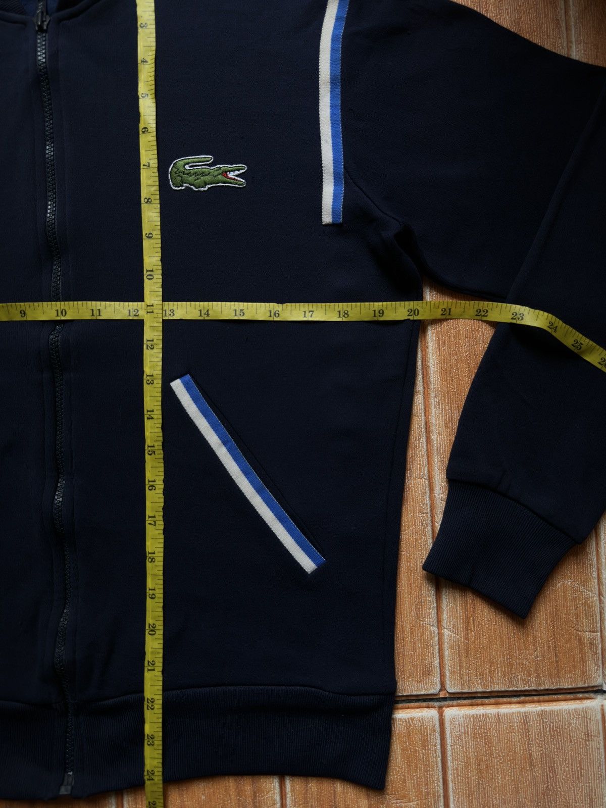 Lacoste × Vintage RARE to find vintage 70’s Lacoste blue with stripes Size US S / EU 44-46 / 1 - 10 Thumbnail