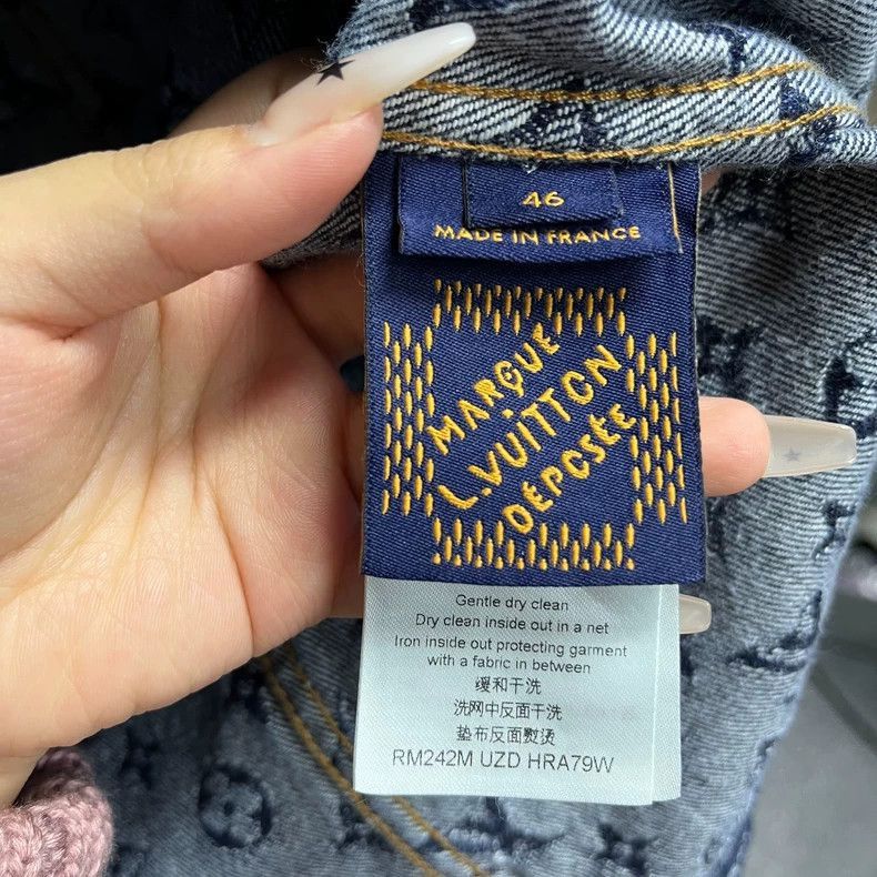 Louis Vuitton Louis Vuitton Denim Jacket with Logo Design-2506 Size US M / EU 48-50 / 2 - 2 Thumbnail