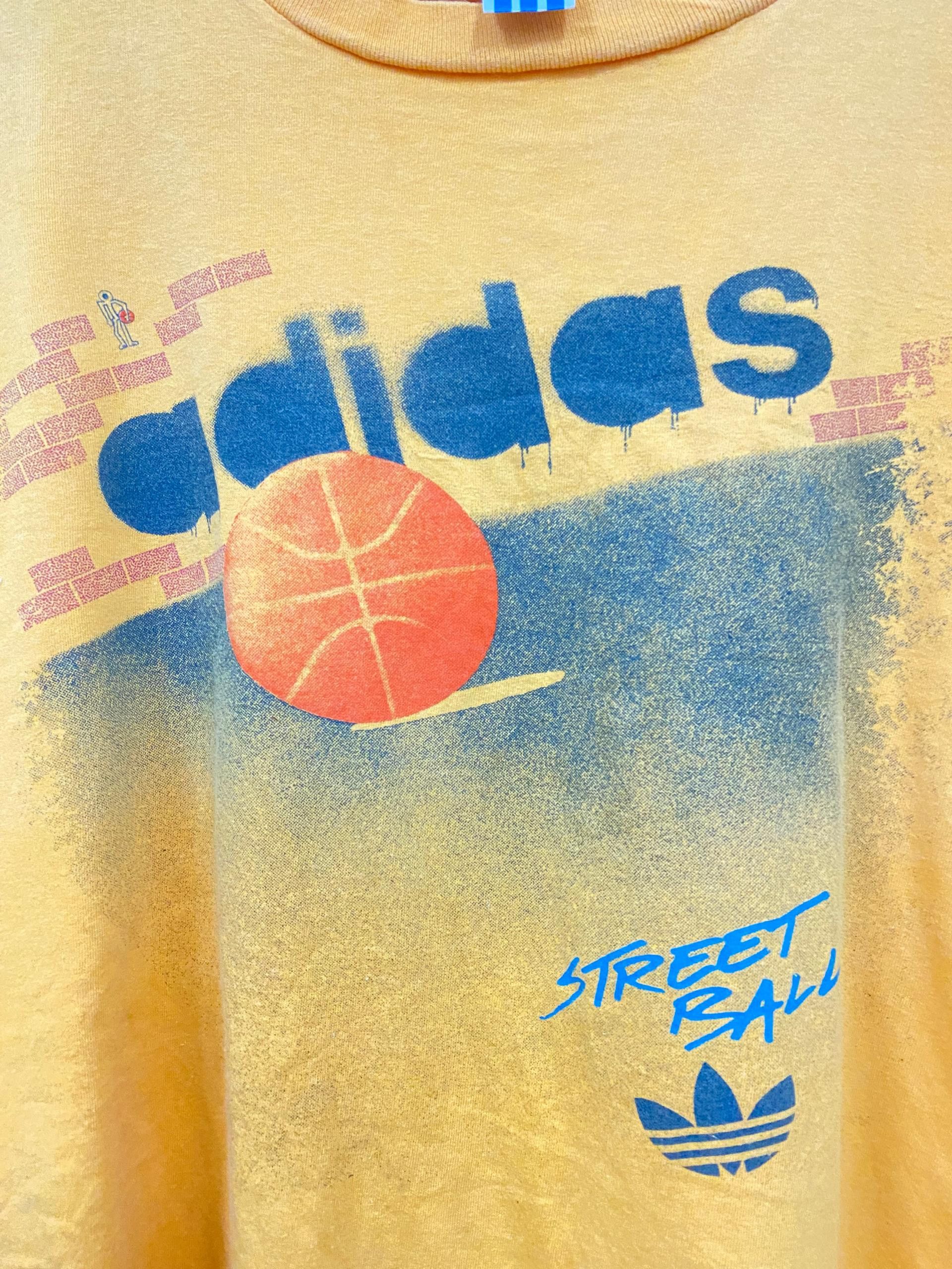 Adidas Vintage 90s Adidas Basketball single stich t shirt Size US XXL / EU 58 / 5 - 6 Thumbnail