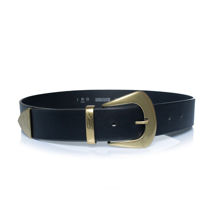 Iro Iro, leather belt with gold buckle Size ONE SIZE - 1 Thumbnail