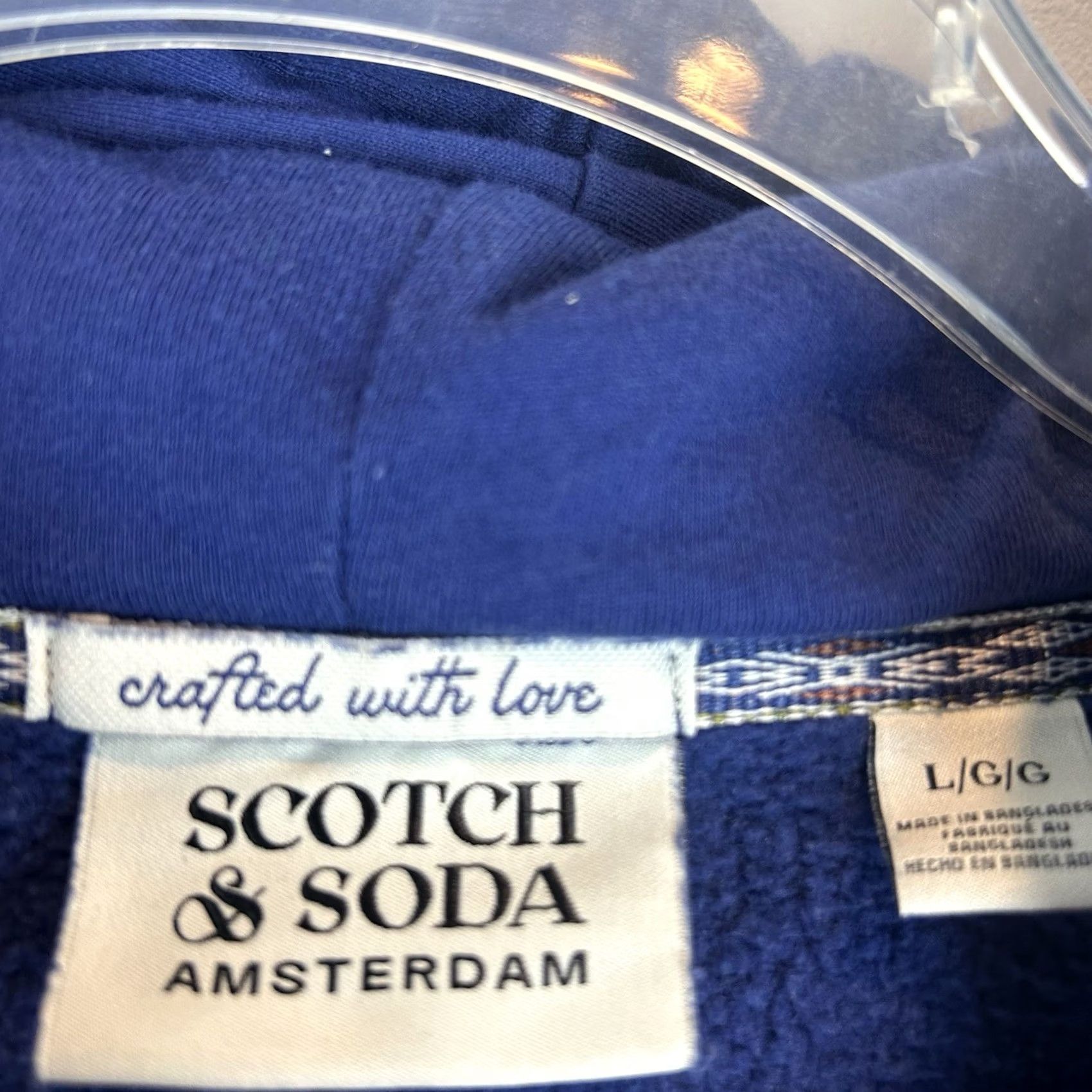 Scotch & Soda Scotch Soda Hoodie Mens XL Blue Embroidered Evening Skies Casual Size US XL / EU 56 / 4 - 5 Thumbnail