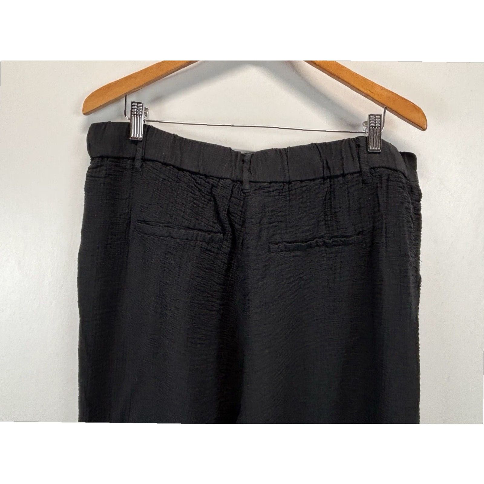 Vintage A New Day Juniors Black Wide Leg Gauze Crop Pants Sz 17 Lightweight Size 38" / US 16 / IT 52 - 4 Thumbnail