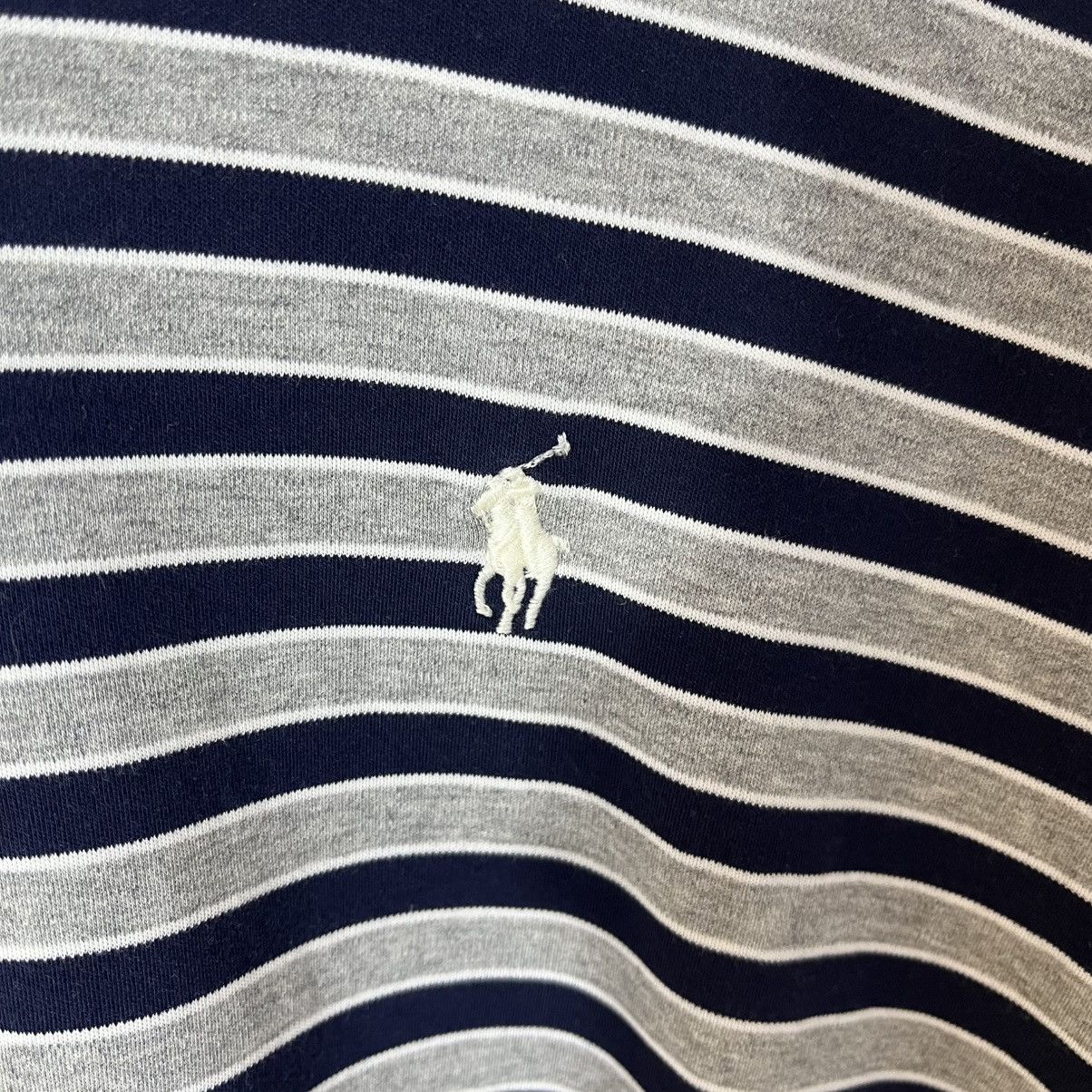 Polo Ralph Lauren Polo Ralph Lauren Striped Grey Polo Shirt Streetwear Y2K Size US XL / EU 56 / 4 - 2 Thumbnail
