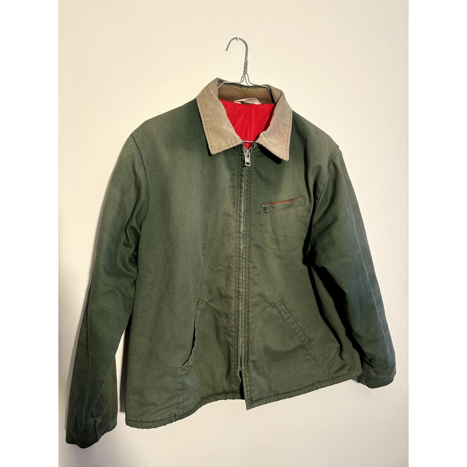 Vintage Vintage Green Sunfaded Quilted Lined Boxy Workwear Jacket Size US M / EU 48-50 / 2 - 1 Thumbnail