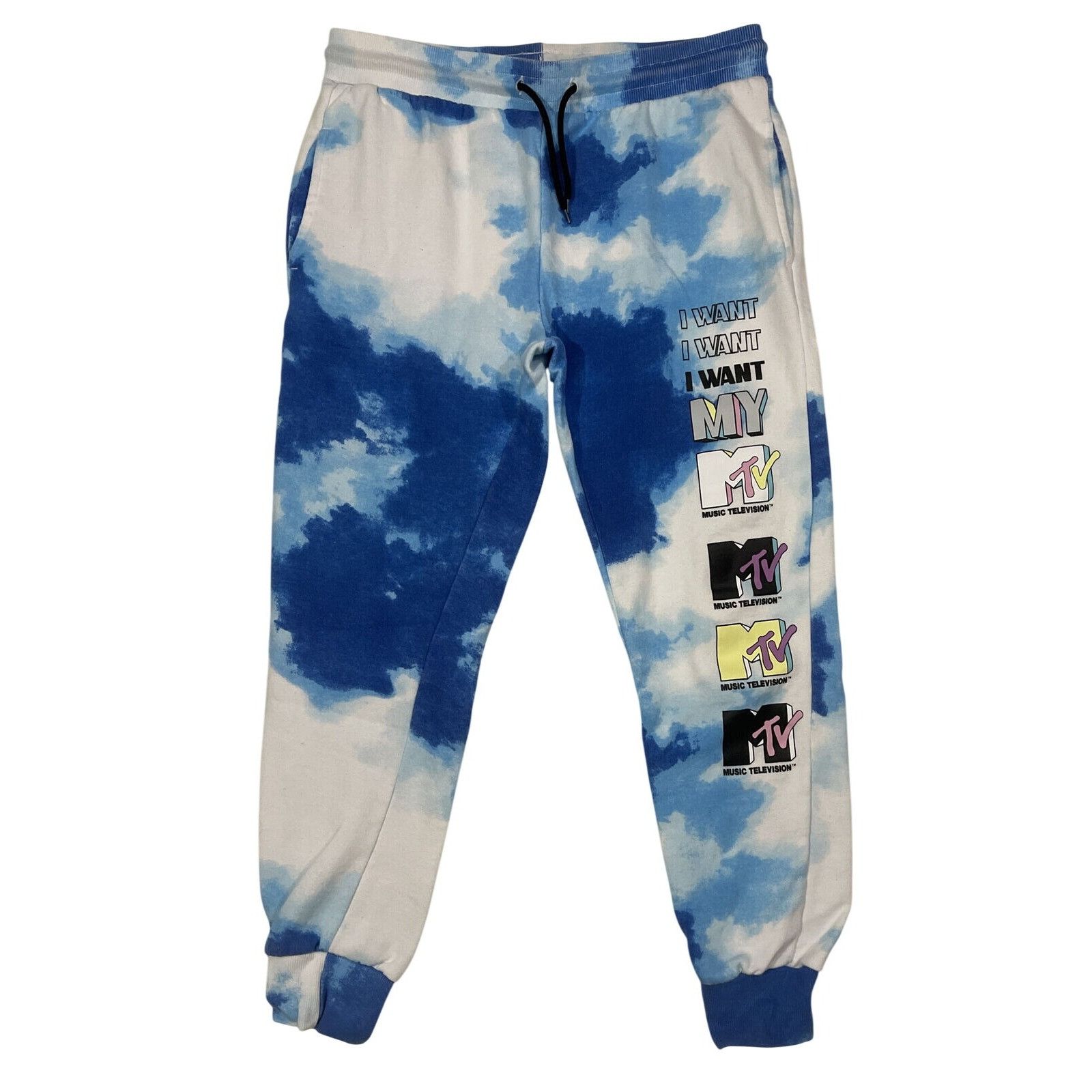 Other MTV jogger sweat pants Womens large tie-dye blue Size 30" / US 8 / IT 44 - 1 Thumbnail