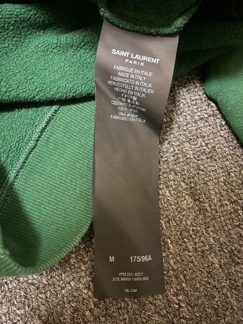 Saint Laurent Paris Saint Laurent Paris Washed green hoodie-2505 Size US M / EU 48-50 / 2 - 5 Thumbnail