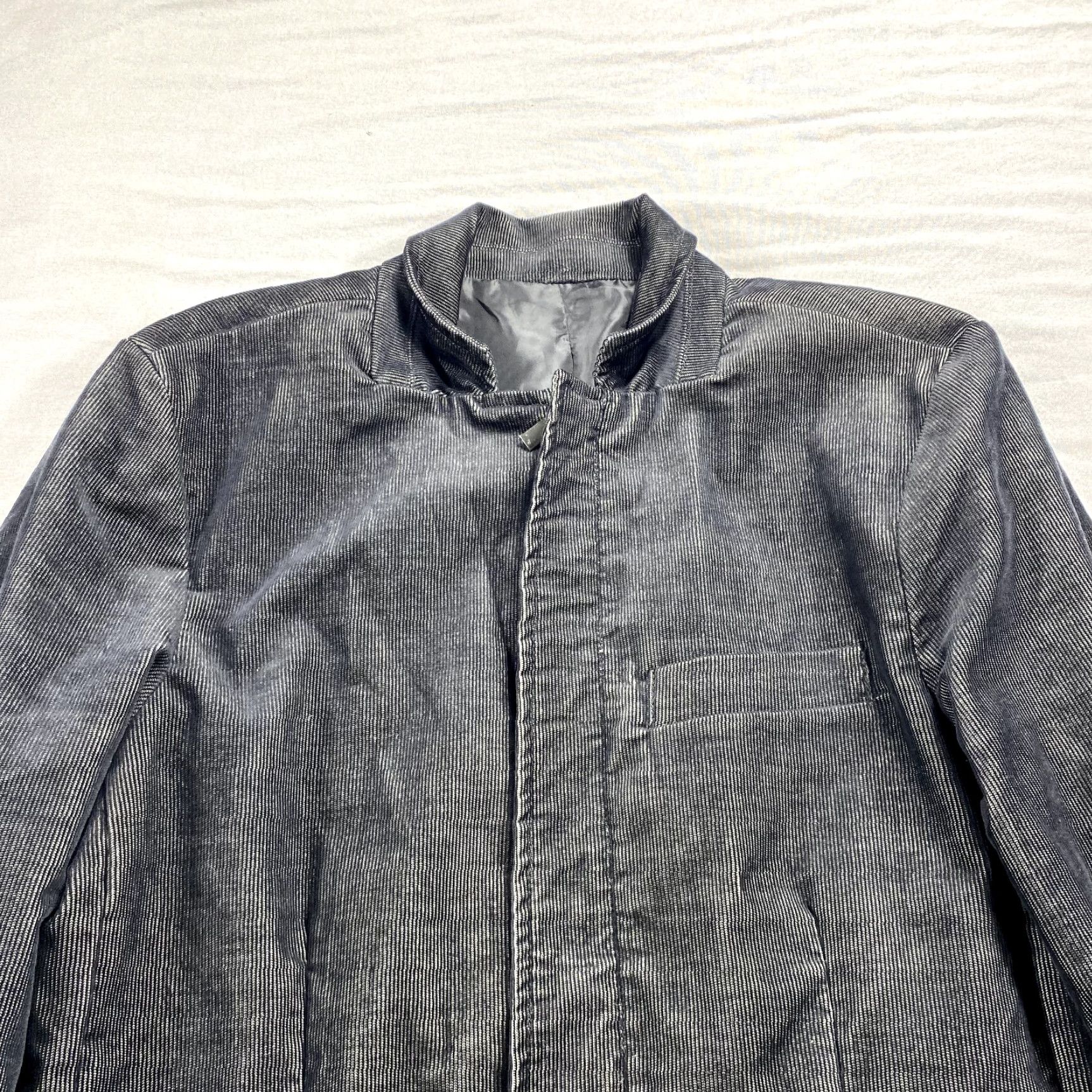 Kenneth Cole Kenneth Cole Reaction Mens Corduroy Sport Coat Jacket Black 40 Chest Small Zipper 2-Button Single-Breasted Coat & Suit Jacket Size 36R - 4 Thumbnail