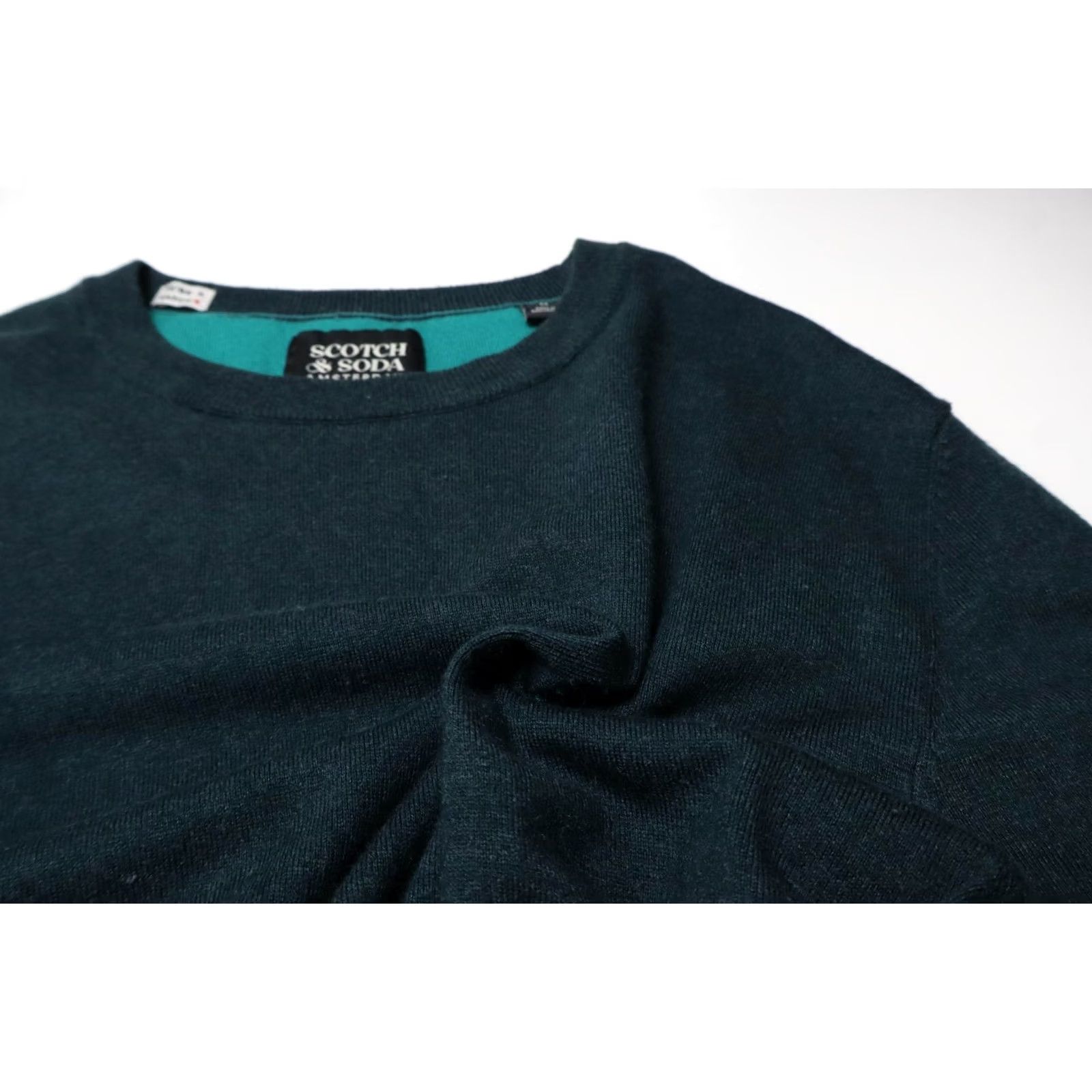 Scotch & Soda SCOTCH & SODA Jumper Mens MEDIUM Pullover Long Sleeve Knitted Crew Neck Green Modern Knit Sweater Mens Size US M / EU 48-50 / 2 - 5 Thumbnail