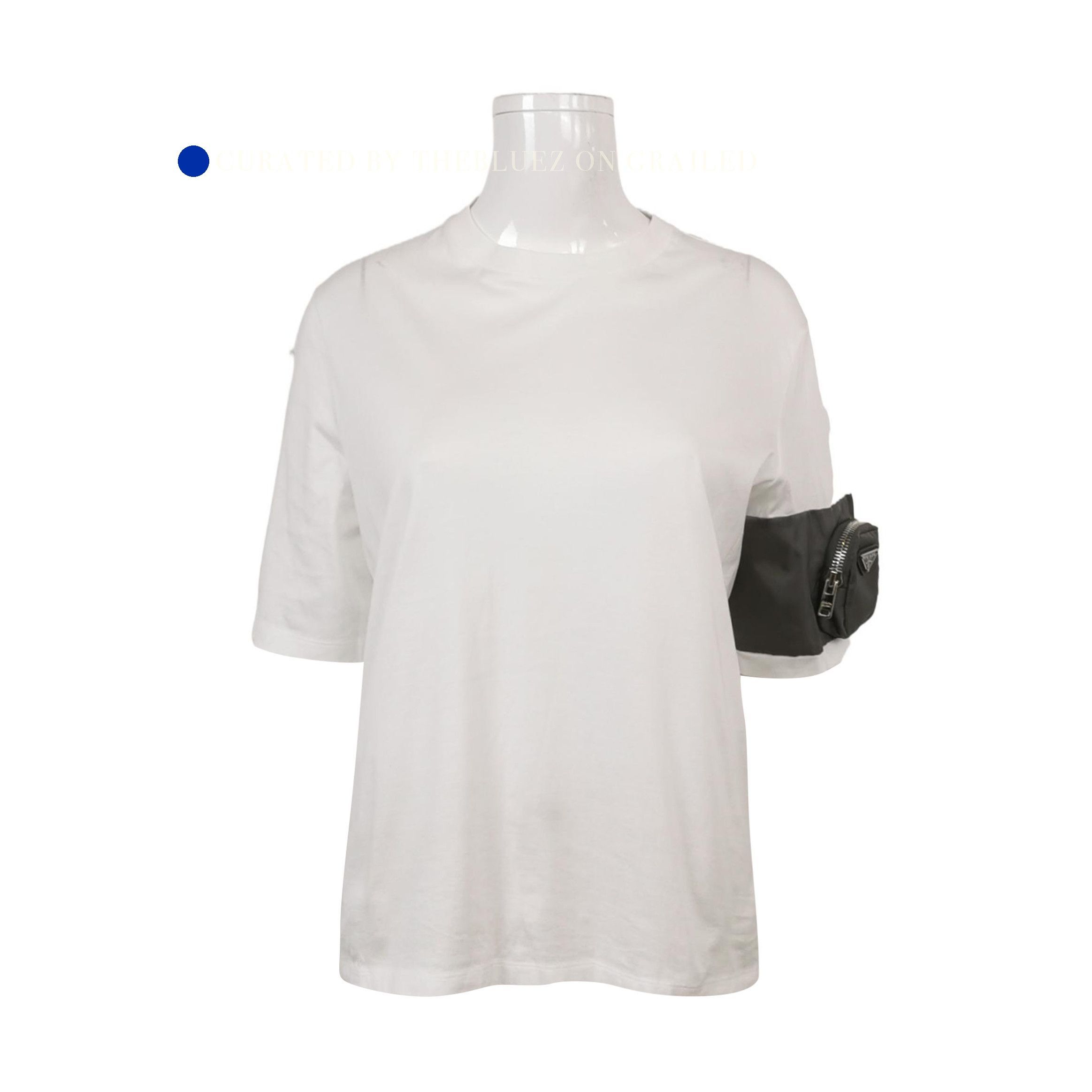 Prada Pocket Detail Short Sleeve Tee in White Size US M / EU 48-50 / 2 - 1 Thumbnail
