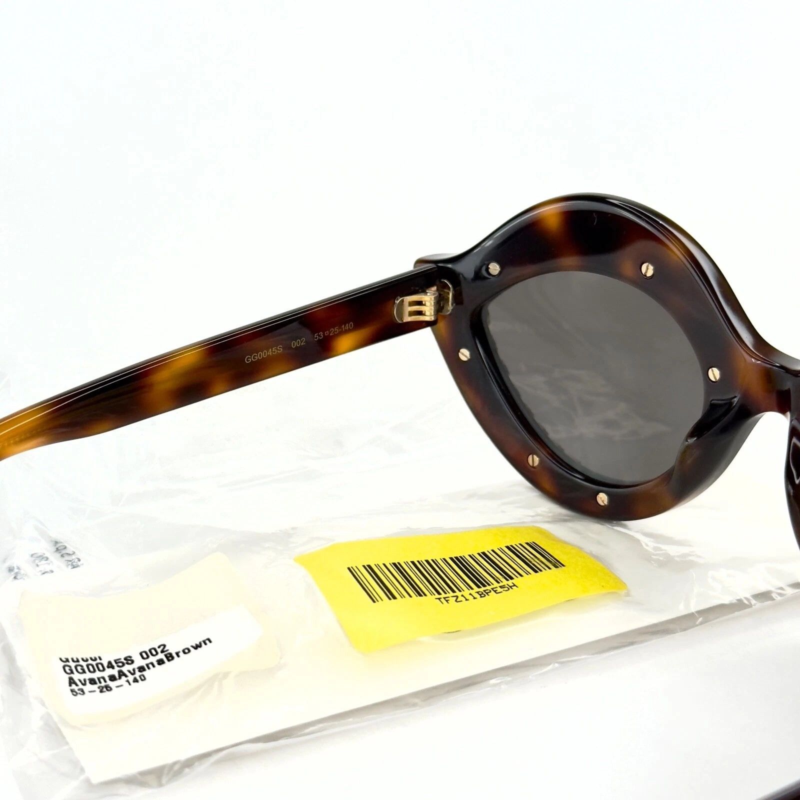 Gucci GUCCI GG0045S CRYSTAL 0045 LIPS Cat Eye Havana Sunglasses Size ONE SIZE - 2 Thumbnail