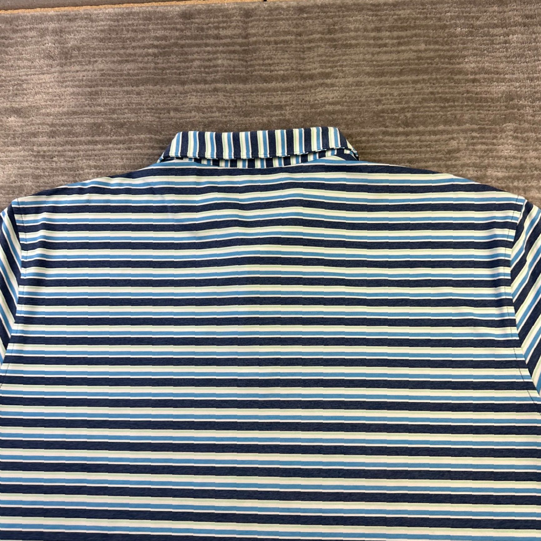 Peter Millar Peter Millar Shirt Mens XL Blue Striped Golf Summer Comfort Size US XL / EU 56 / 4 - 4 Thumbnail