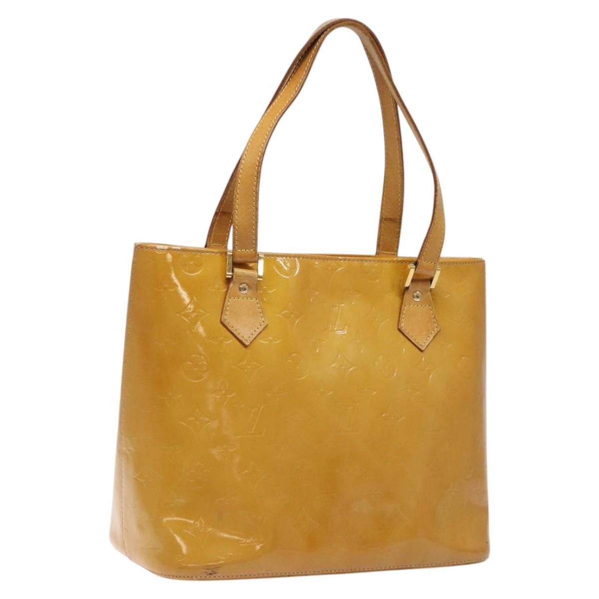 Louis Vuitton LOUIS VUITTON Monogram Vernis Houston Hand Bag Beige M91004 Size ONE SIZE - 1 Thumbnail