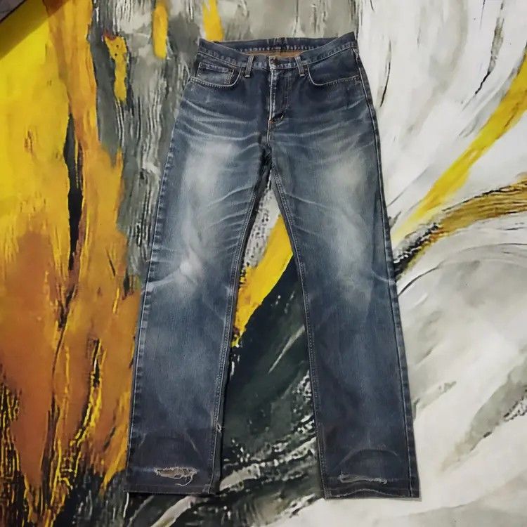 Edwin VINTAGE EDWIN 403 DISTRESSED FADED BLUE JEANS PANTS Size US 30 / EU 46 - 1 Thumbnail