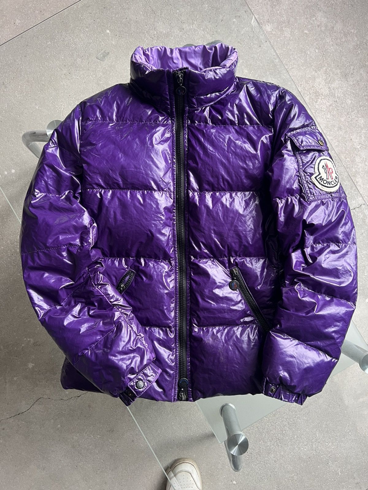 Moncler Moncler Badia Down jacket purple Size S / US 4 / IT 40 - 3 Thumbnail