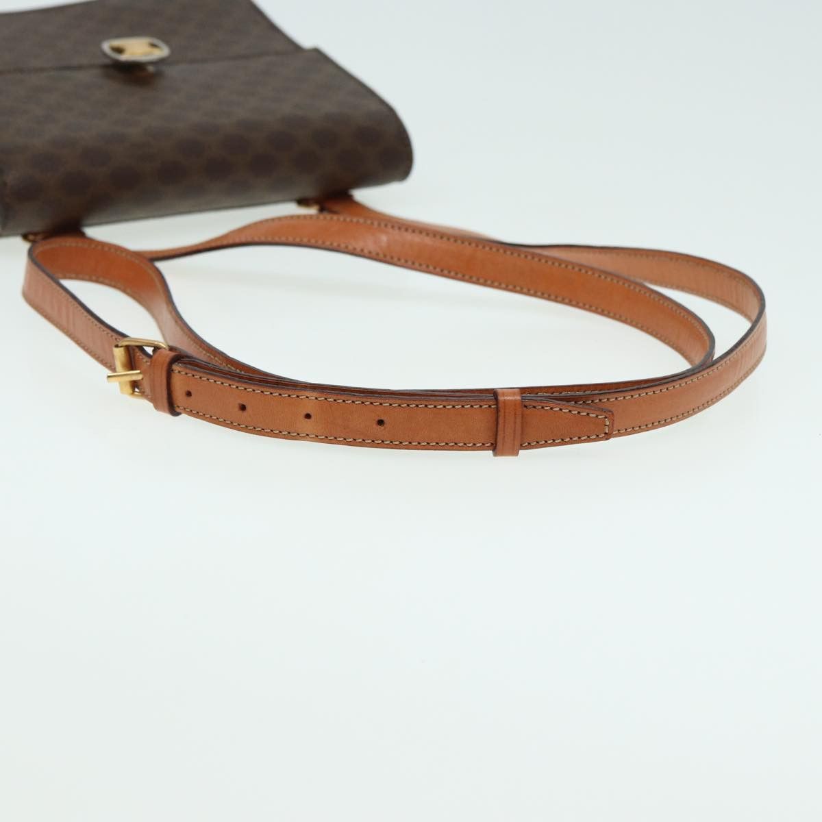 Celine CELINE Macadam Canvas Shoulder Bag Pvc Leather Brown Size ONE SIZE - 7 Thumbnail