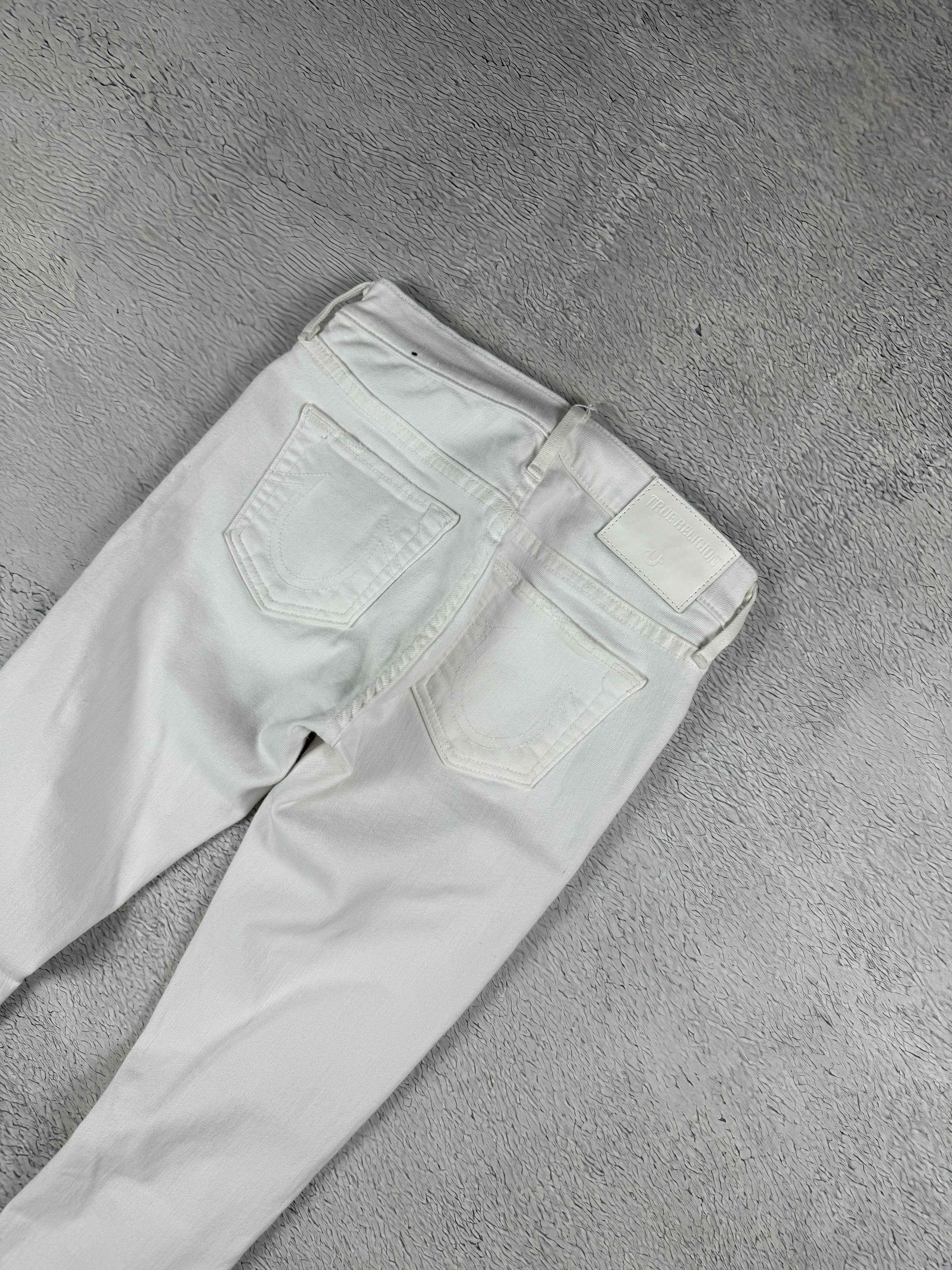 True Religion True Religion Women Jeans Halle Distressed Mid Rise Skinny Size 23" - 2 Thumbnail