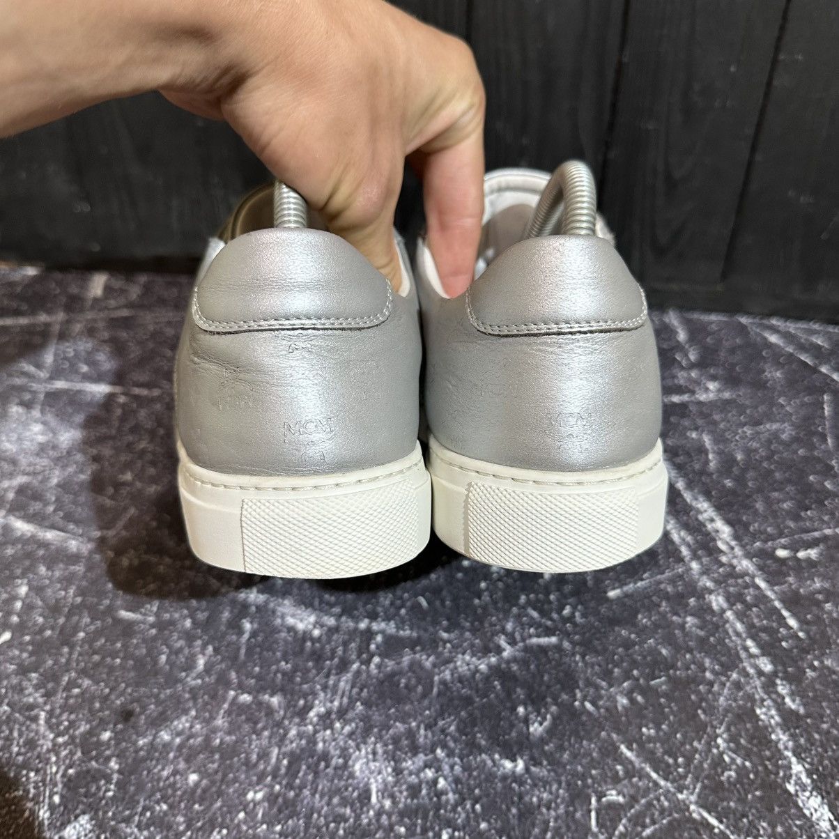 MCM MCM - Women’s Monogram Silver Leather Sneakers Size 39 Size US 9 / IT 39 - 8 Thumbnail