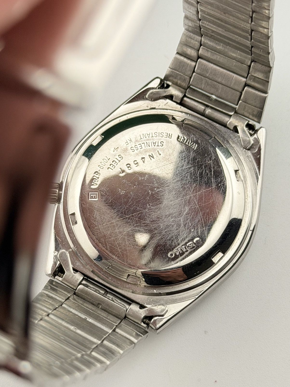 Seiko Vintage Seiko 5 Watch Automatic Gray Dial Wristwatch Size 36 - 7 Thumbnail