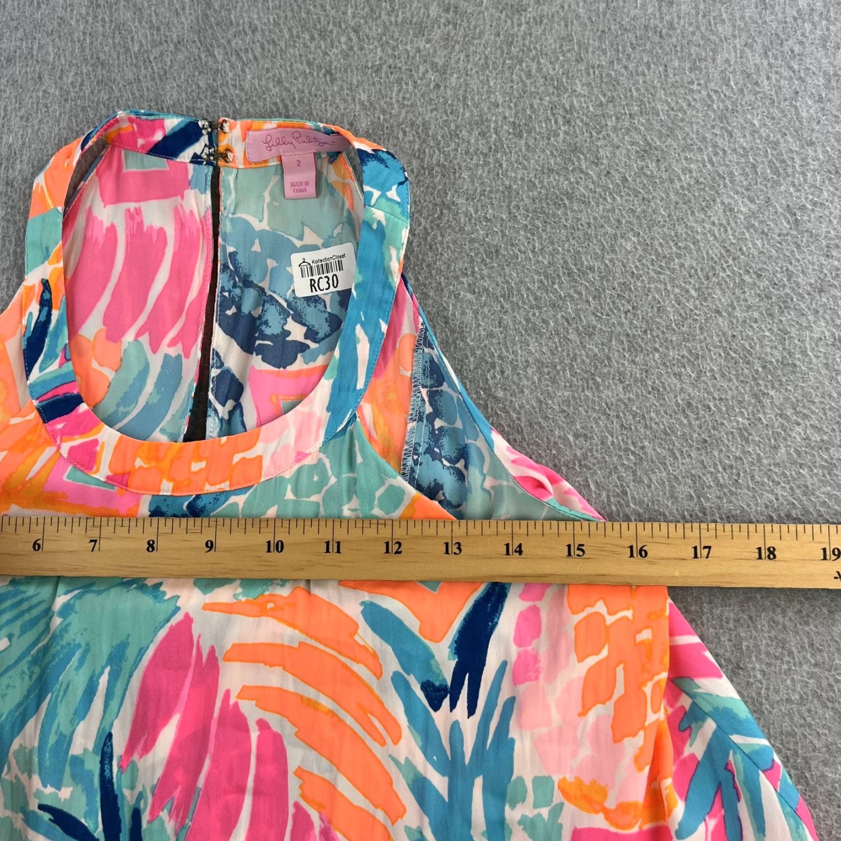Lilly Pulitzer VINTAGE Lilly Pulitzer Romper Womens Size 2 Pink Blue Tropical Pineapple Print Summer Size 26" / US 2 / IT 38 - 2 Thumbnail