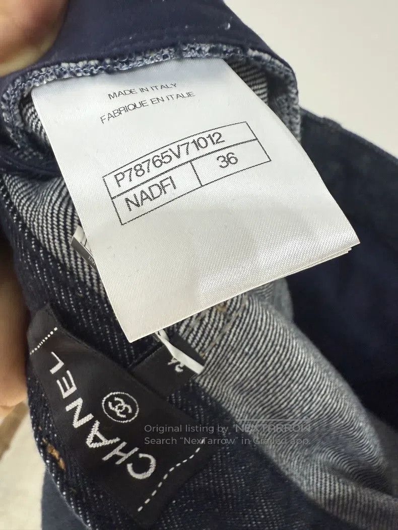 Chanel Chanel 25C dark blue pocket cc logo primary colour jeans Size 24" / US 00 / IT 34 - 6 Thumbnail