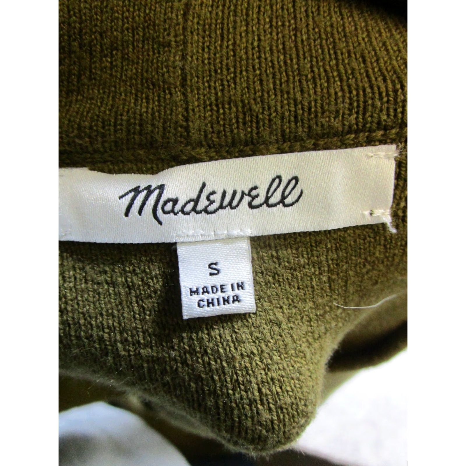 Madewell VINTAGE Madewell Sweater Cardigan Womens Small Green Cotton Blend Oversized Knit V-Neck Long Sleeve Size S / US 4 / IT 40 - 3 Thumbnail