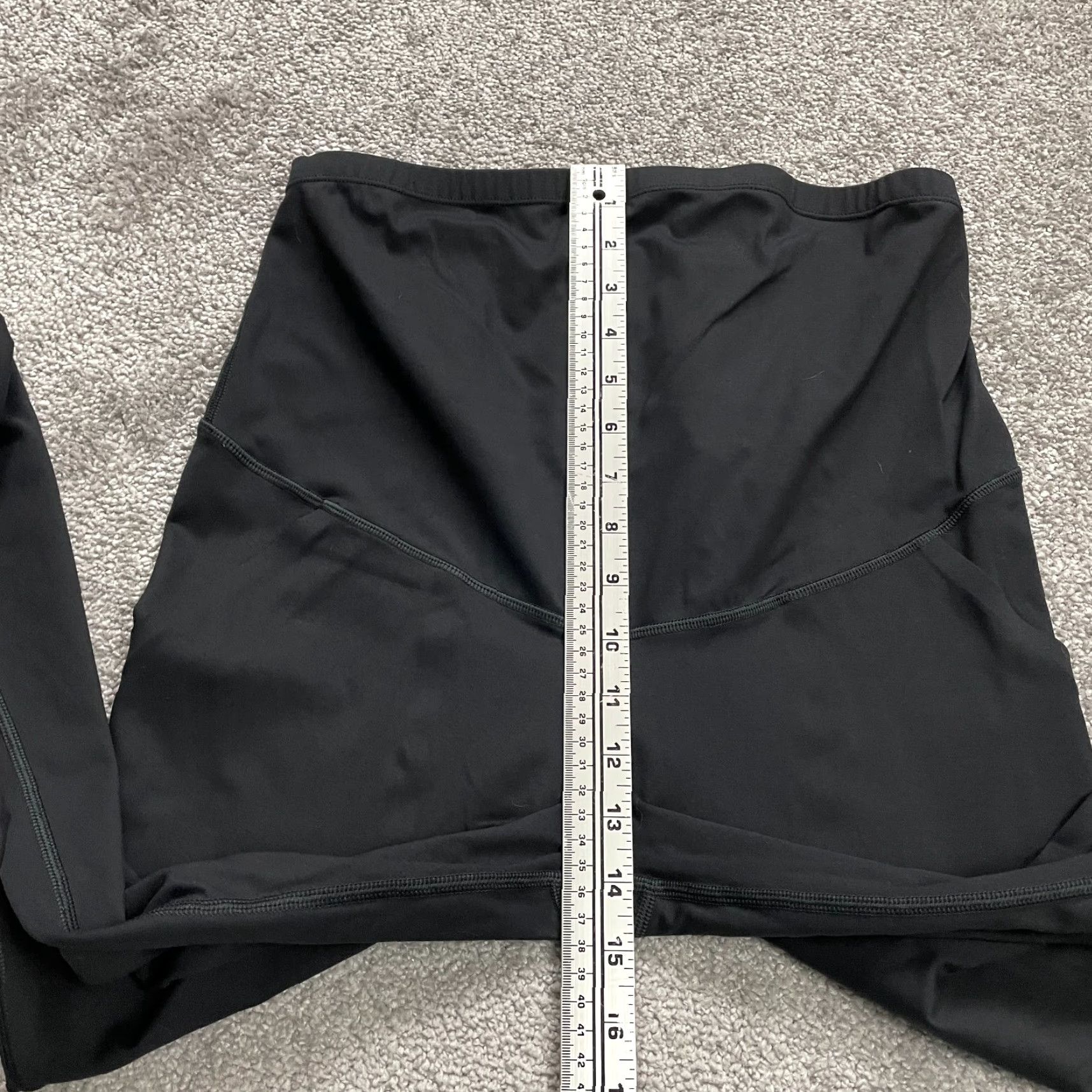 Vintage Unbranded Cropped Leggings Womens Large Black High Rise Pockets Active 28x26 Adult Women Black 90s? Size 36" / US 14 / IT 50 - 7 Thumbnail