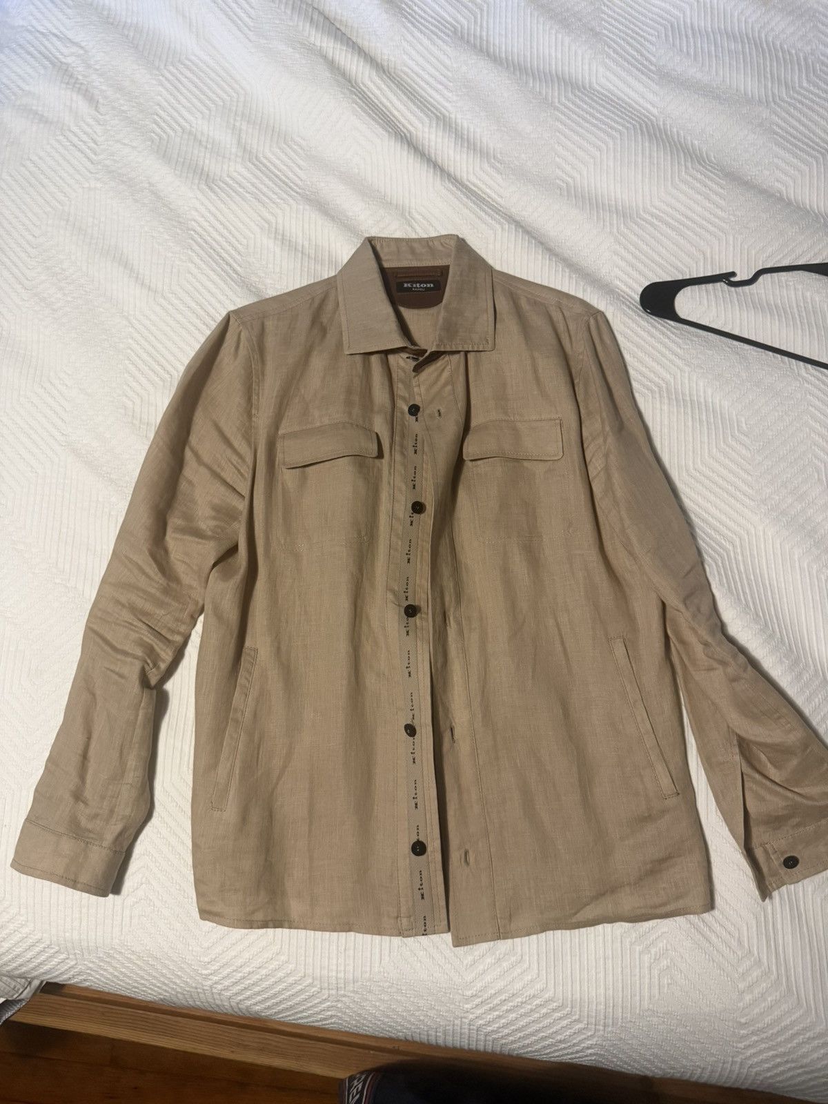 Kiton Kiton Linen Overshirt Size US L / EU 52-54 / 3 - 1 Thumbnail
