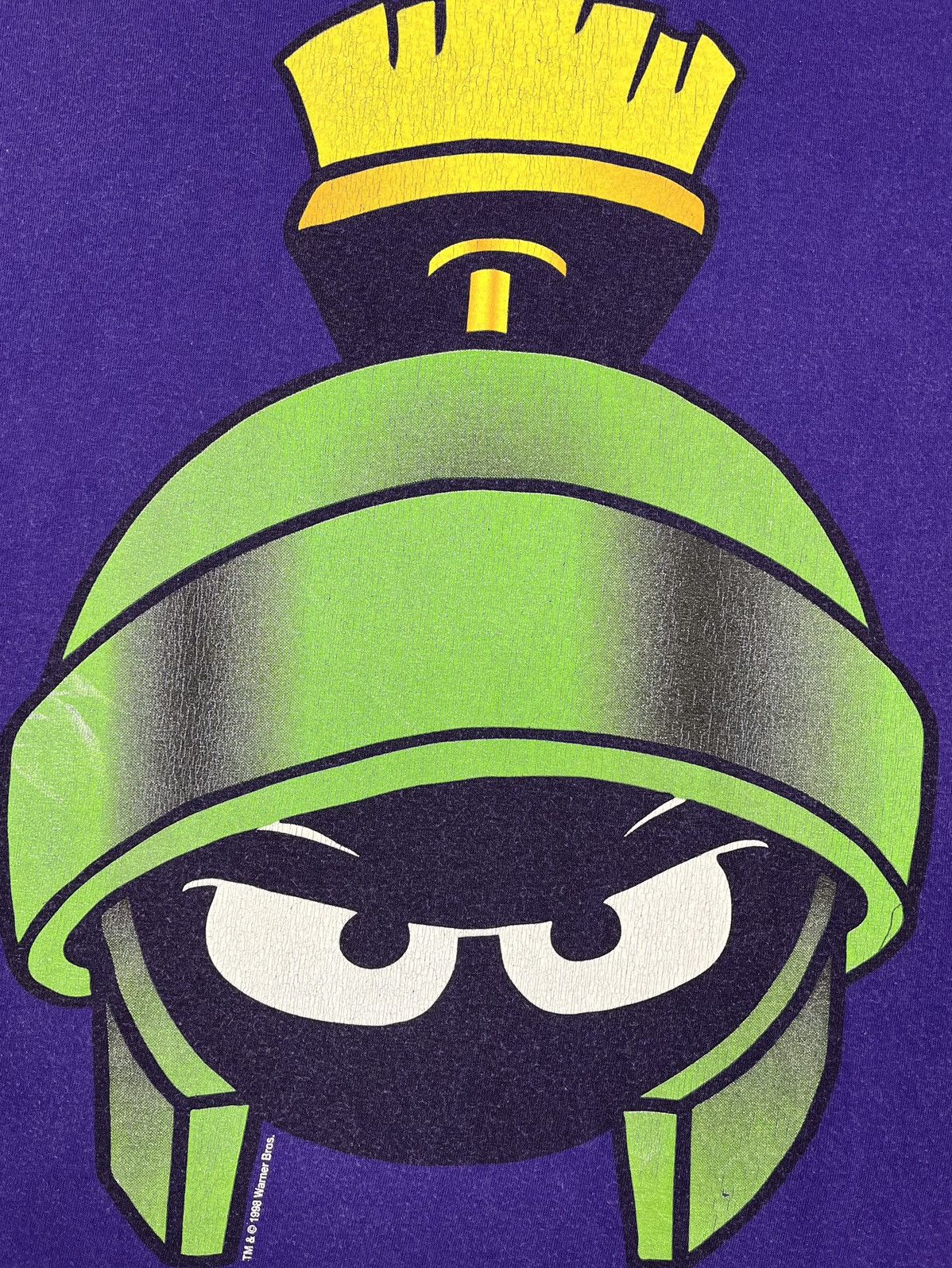 Warner Bros Vintage Warner Bros. Marvin The Martian Cartoon T Shirt 1998 Size US XL / EU 56 / 4 - 9 Thumbnail