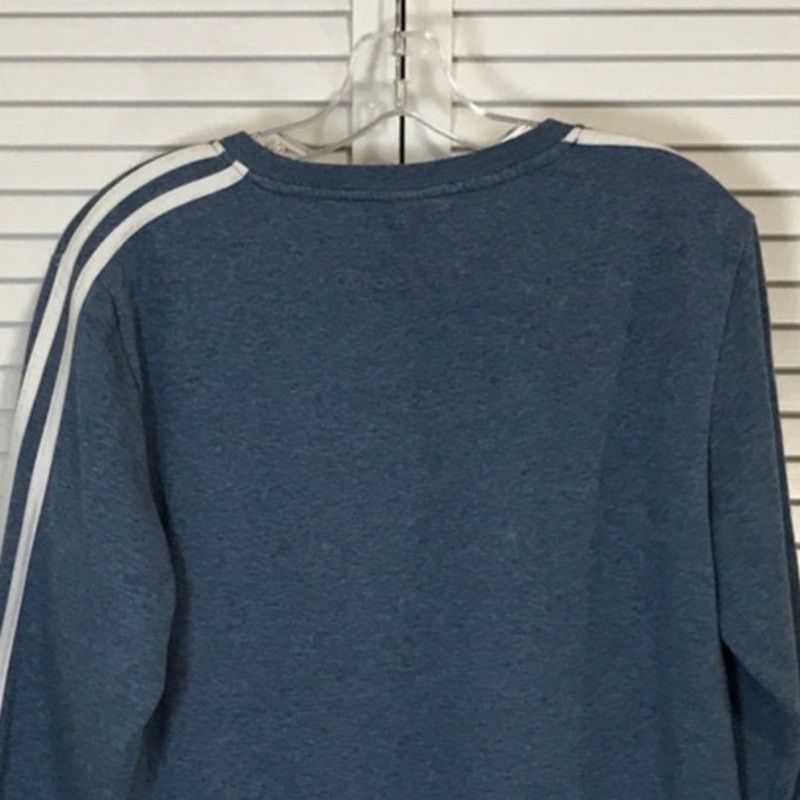 Adidas Adidas Blue 3-Stripes vieCrewneck Long Sleeve Sweatshirt L Size L / US 10 / IT 46 - 9 Thumbnail