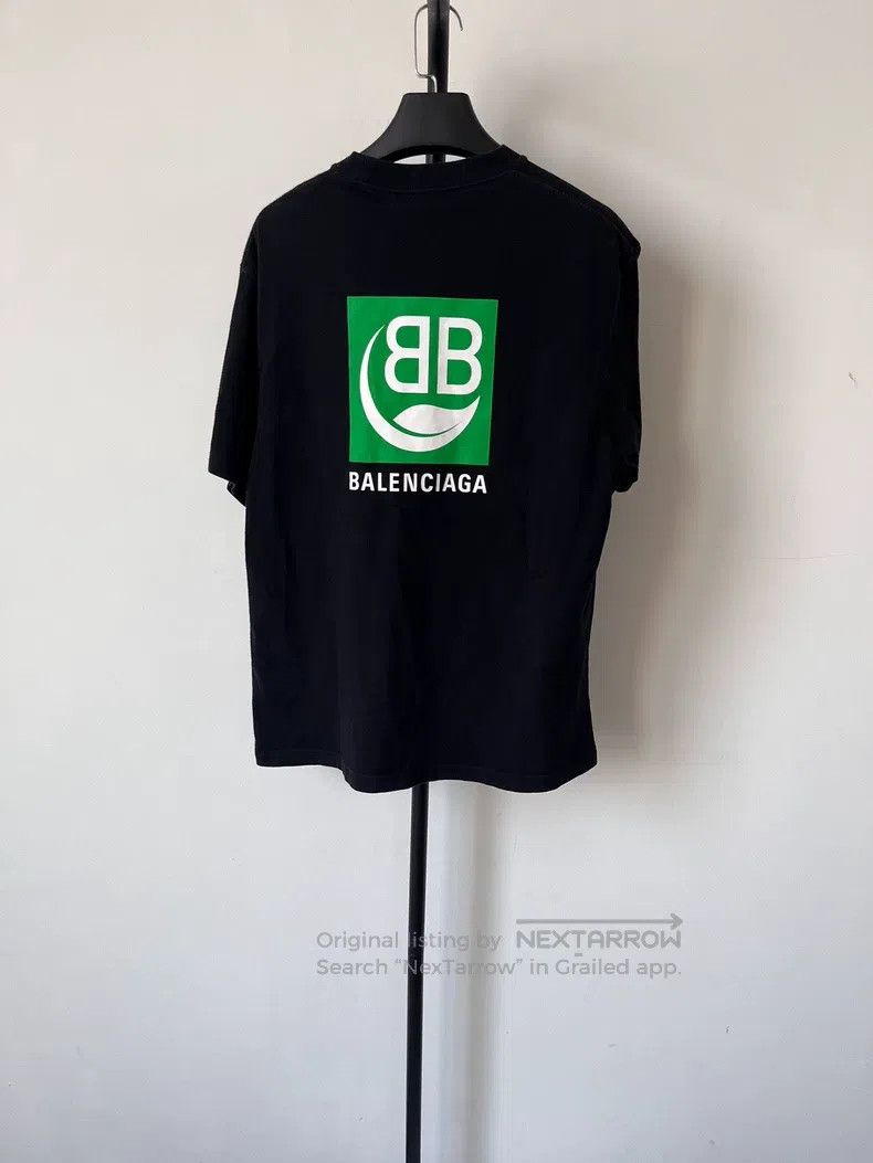 Balenciaga Balenciaga Logo Print Short Sleeve T-Shirt with Droptail S Size S / US 4 / IT 40 - 2 Thumbnail