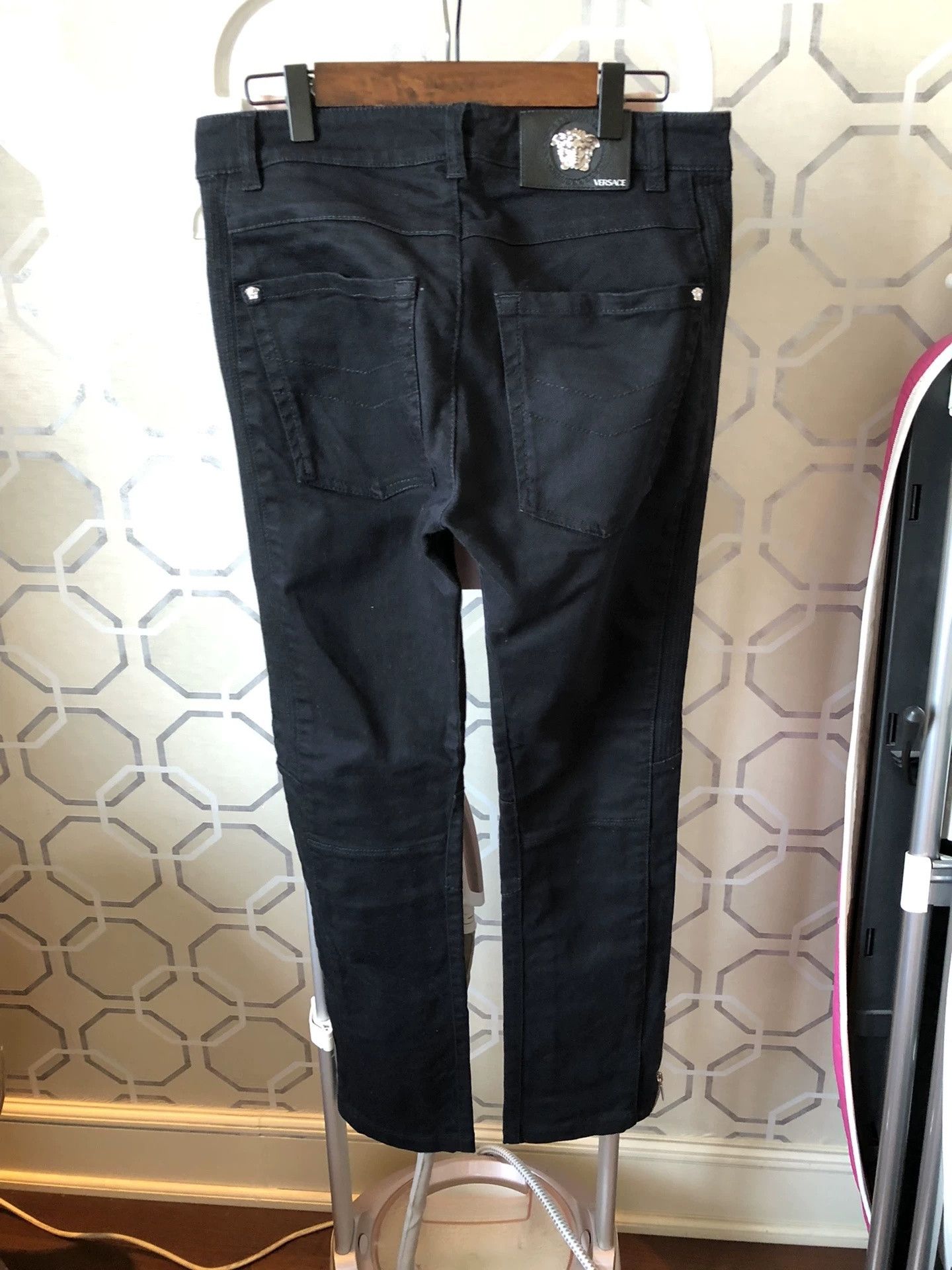 Versace Versace Main Line Black Ankle Zip Jeans Size US 30 / EU 46 - 6 Thumbnail
