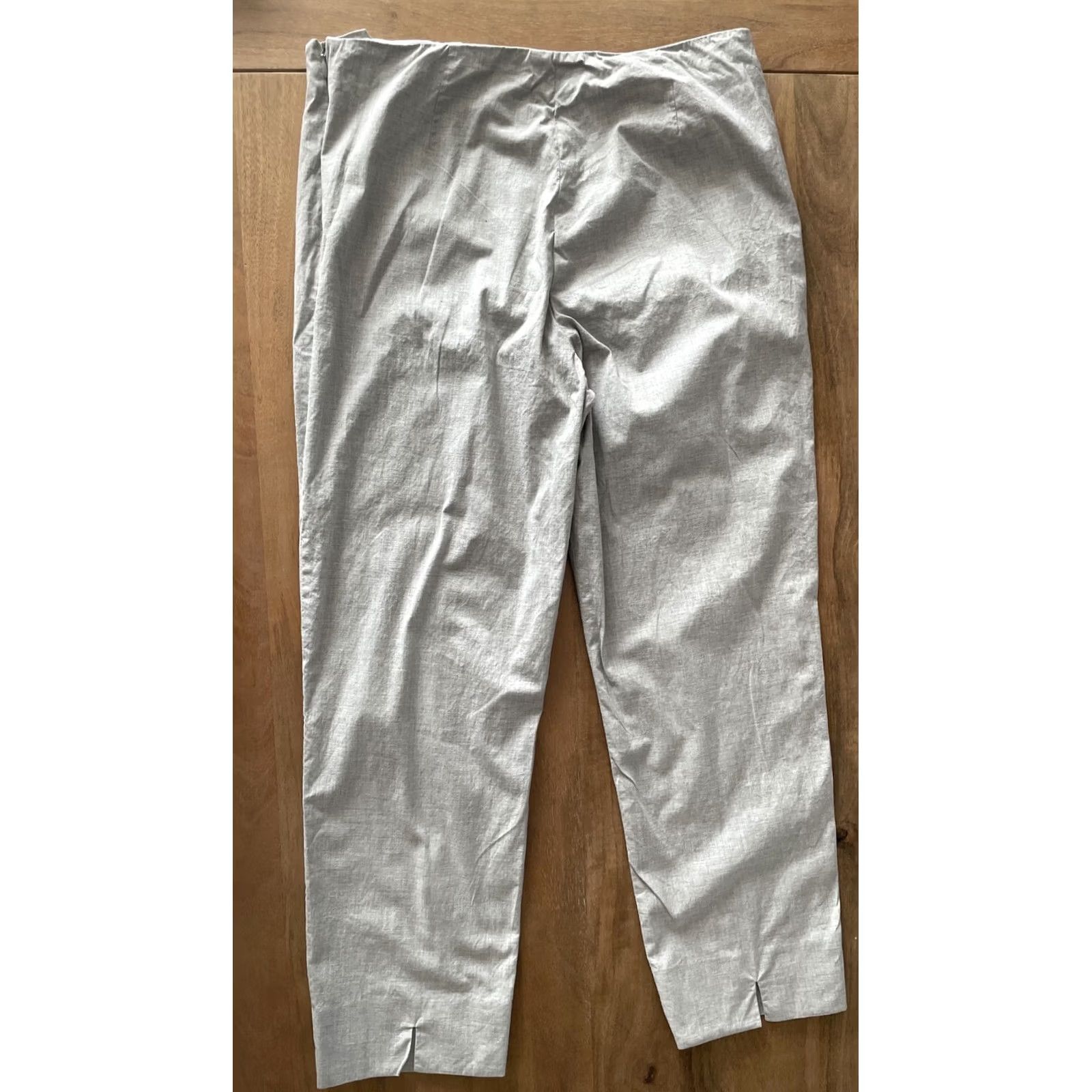 Fabiana Filippi Fabiana Filippi Gray Work Pants Slacks Size L Regular Inseam 26 in Tapered Cotton Women Dress Pants Size 36" / US 14 / IT 50 - 2 Thumbnail