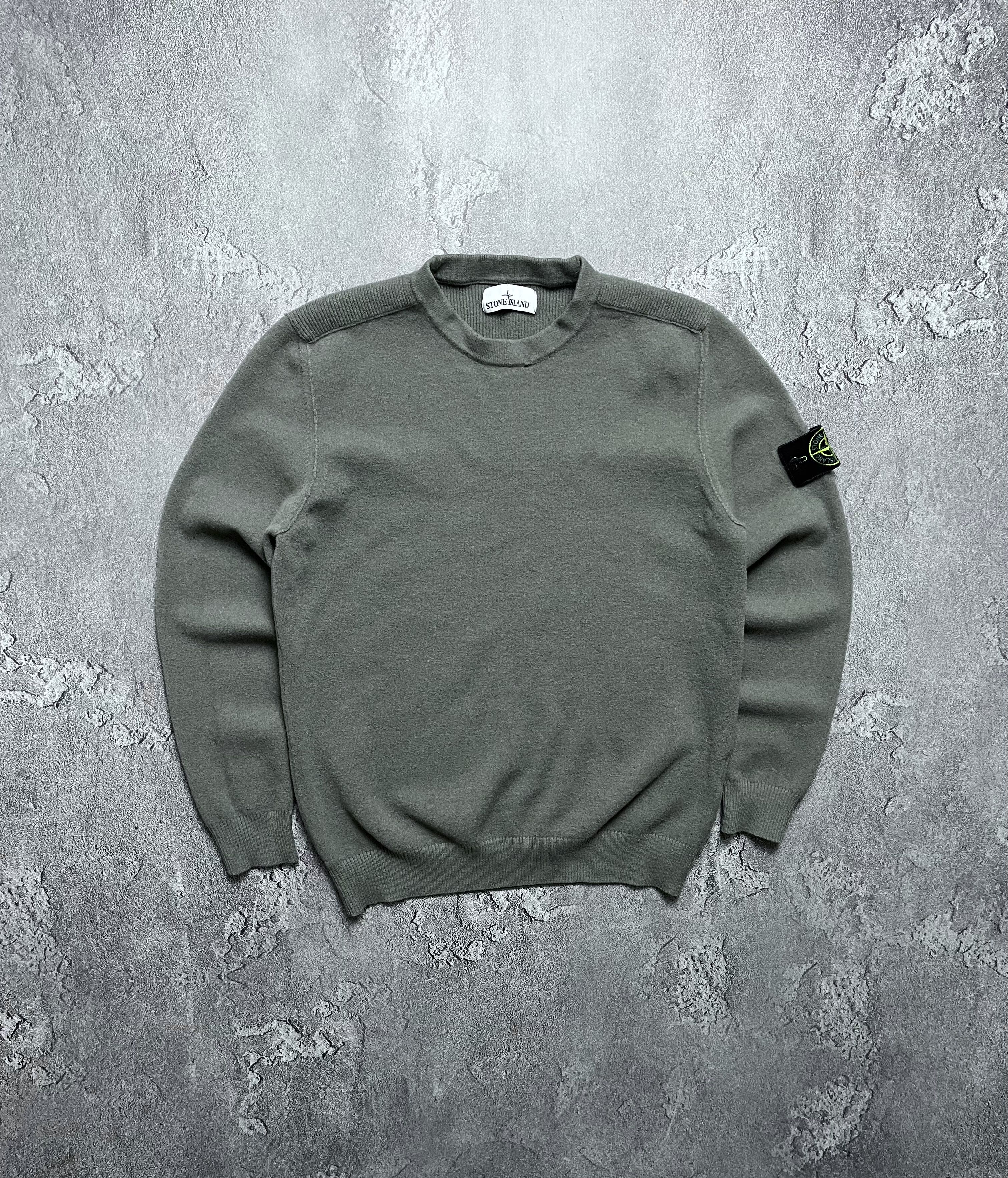 Stone Island 2012 1/4 zip Pullover Wool Knit Jumper Vintage  Vintage Woolen Sweater Stone Island Mens Size M