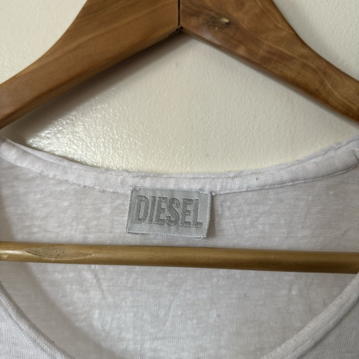 Diesel 2000s Diesel “Will It Rain Today” 100% Linen t-shirt Size M / US 6-8 / IT 42-44 - 3 Thumbnail