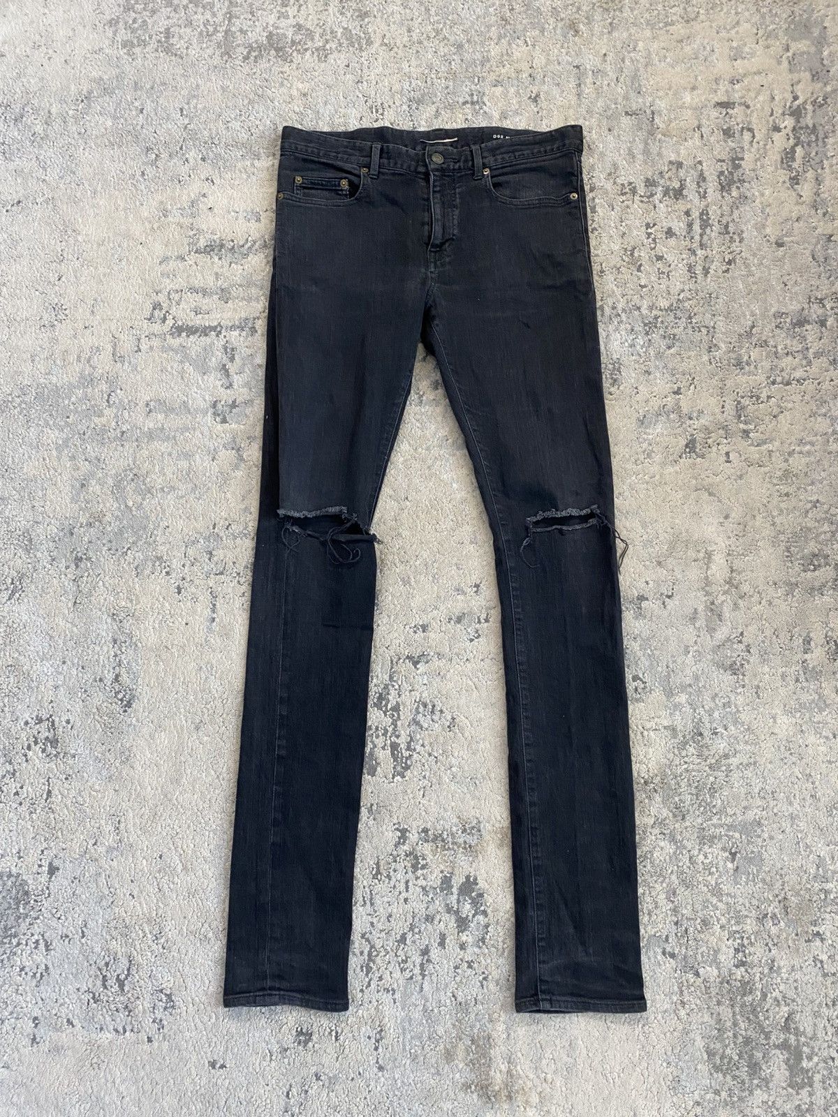 Saint Laurent Paris 2016 Knee Rip Denim Size US 30 / EU 46 - 1 Thumbnail
