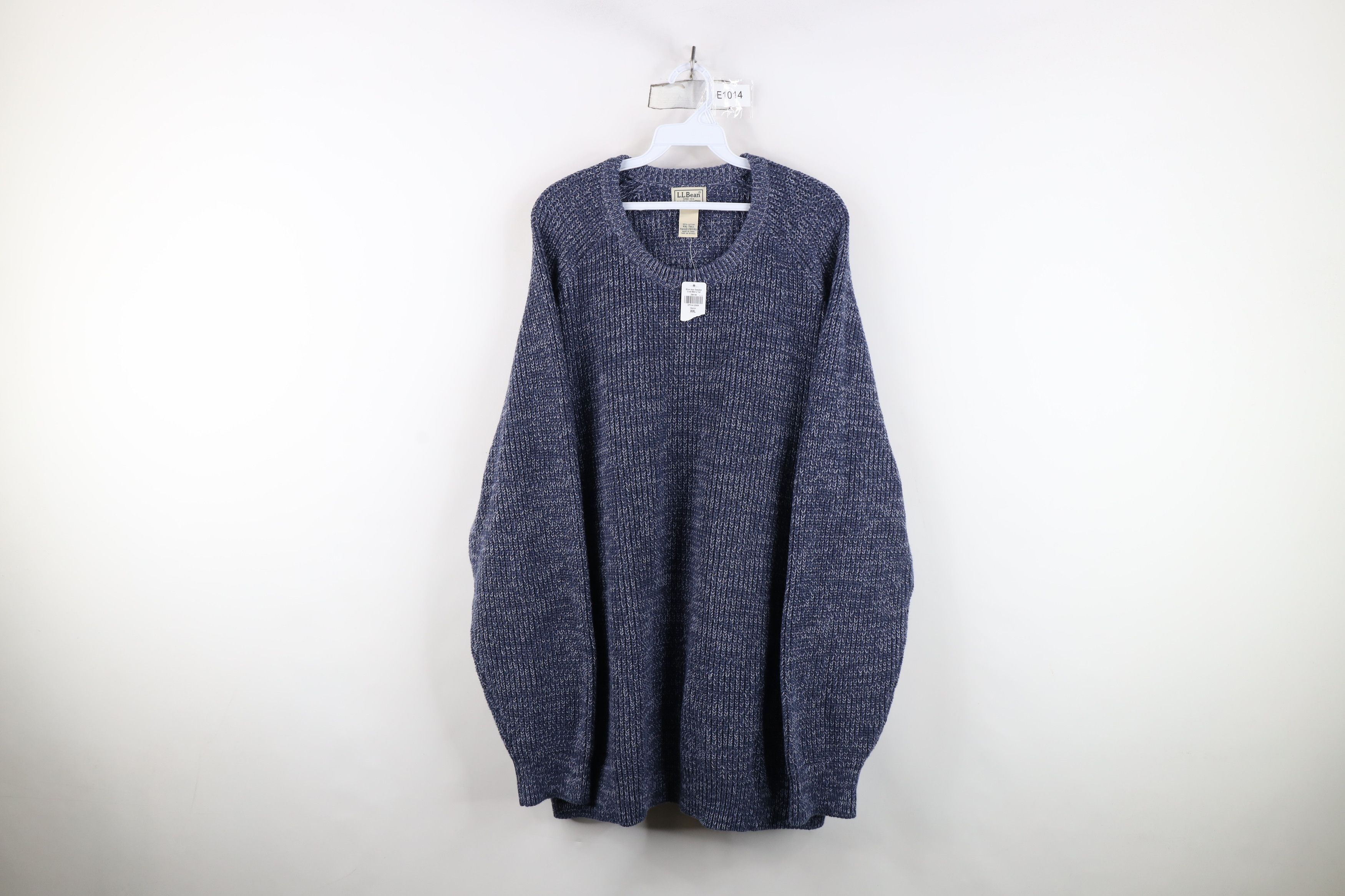 L.L. Bean Deadstock Vintage LL Bean Ribbed Knit Sweater Blue Size US XXL / EU 58 / 5 - 1 Thumbnail