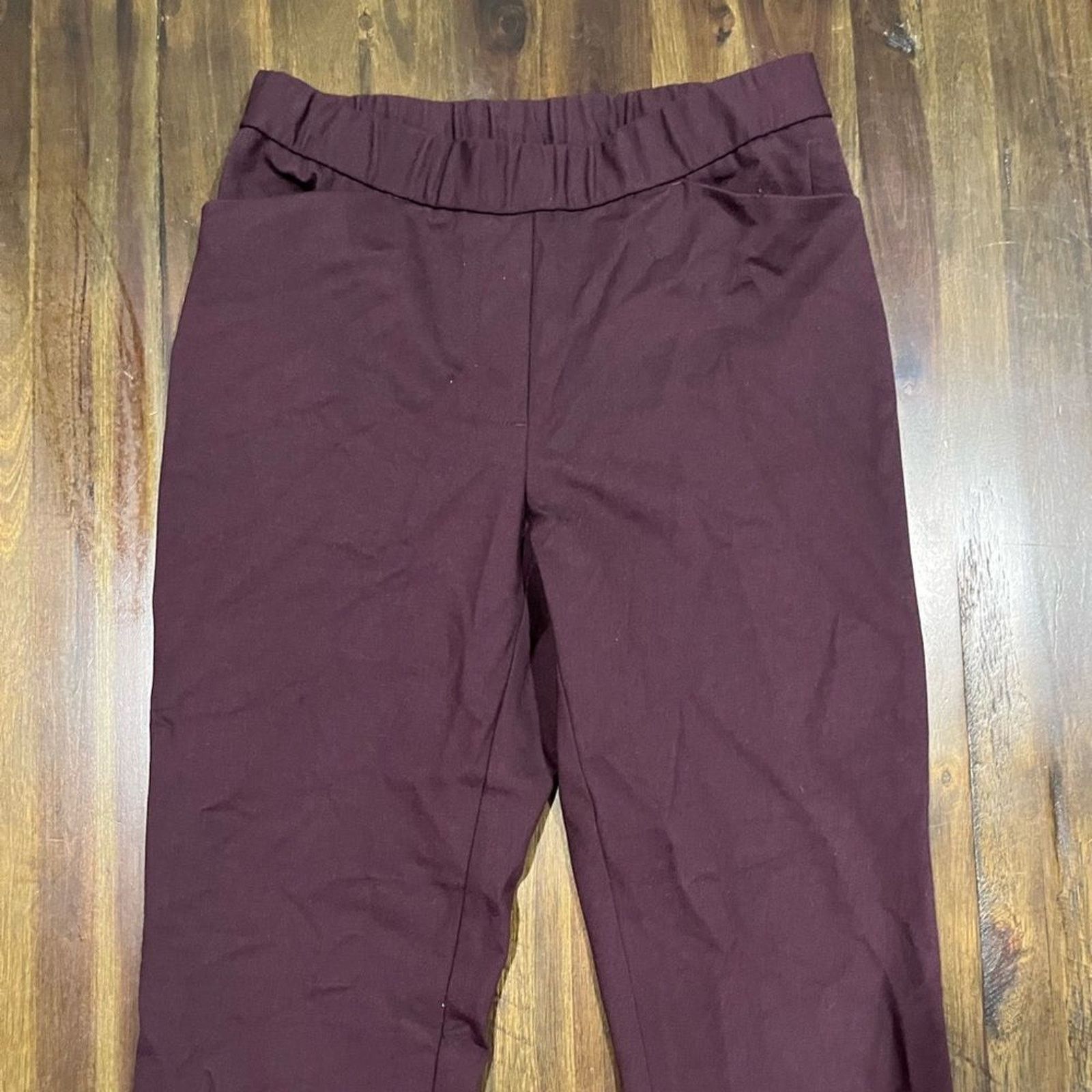 Vintage J. Jill Essential Pure Slim-Leg Pants Dark Plum Size XS Size 23" - 5 Thumbnail