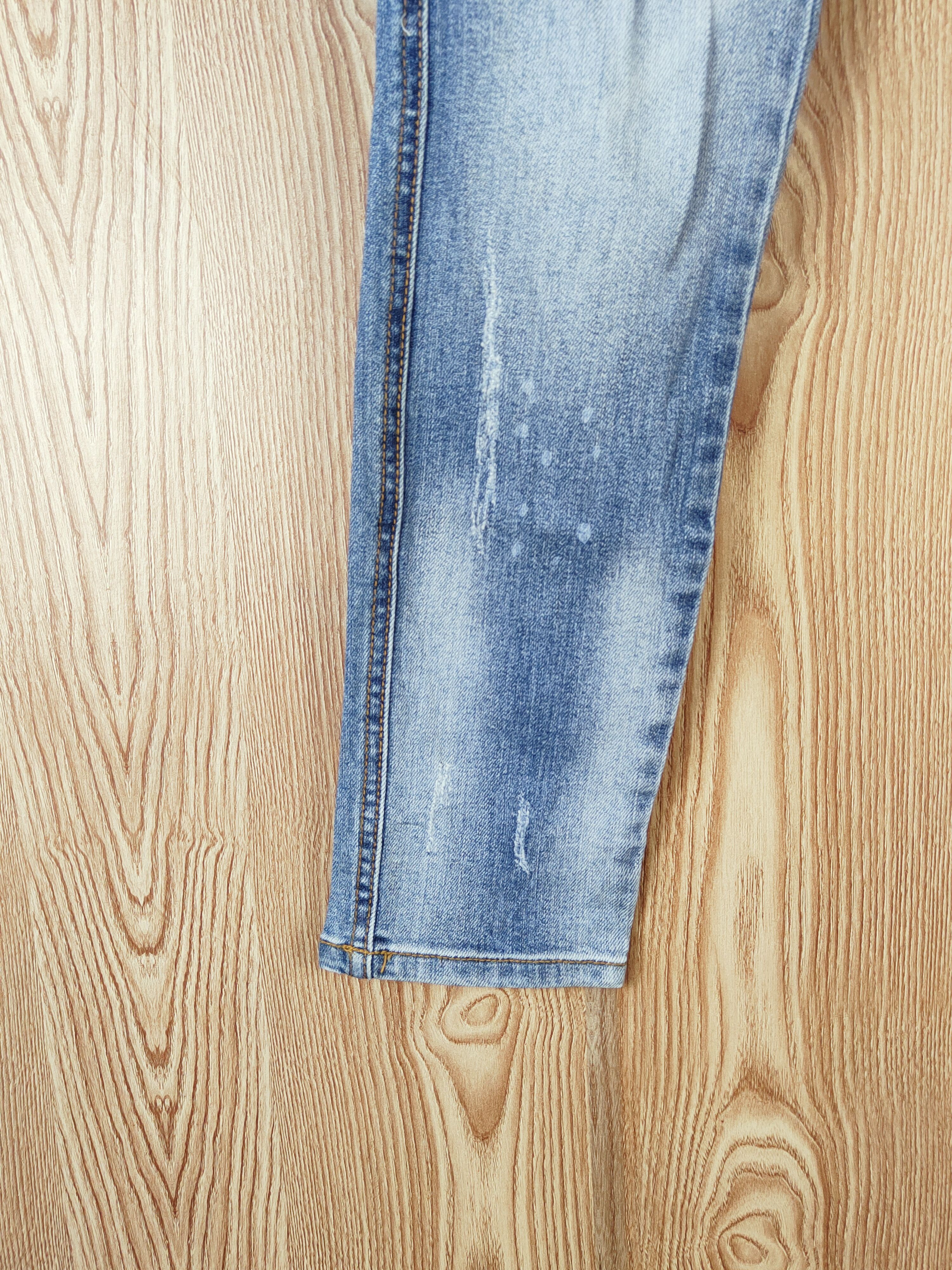 Forever 21 × Vintage Forever 21 Blue Distressed Ripped Skinny Jeans Size 29" - 4 Thumbnail