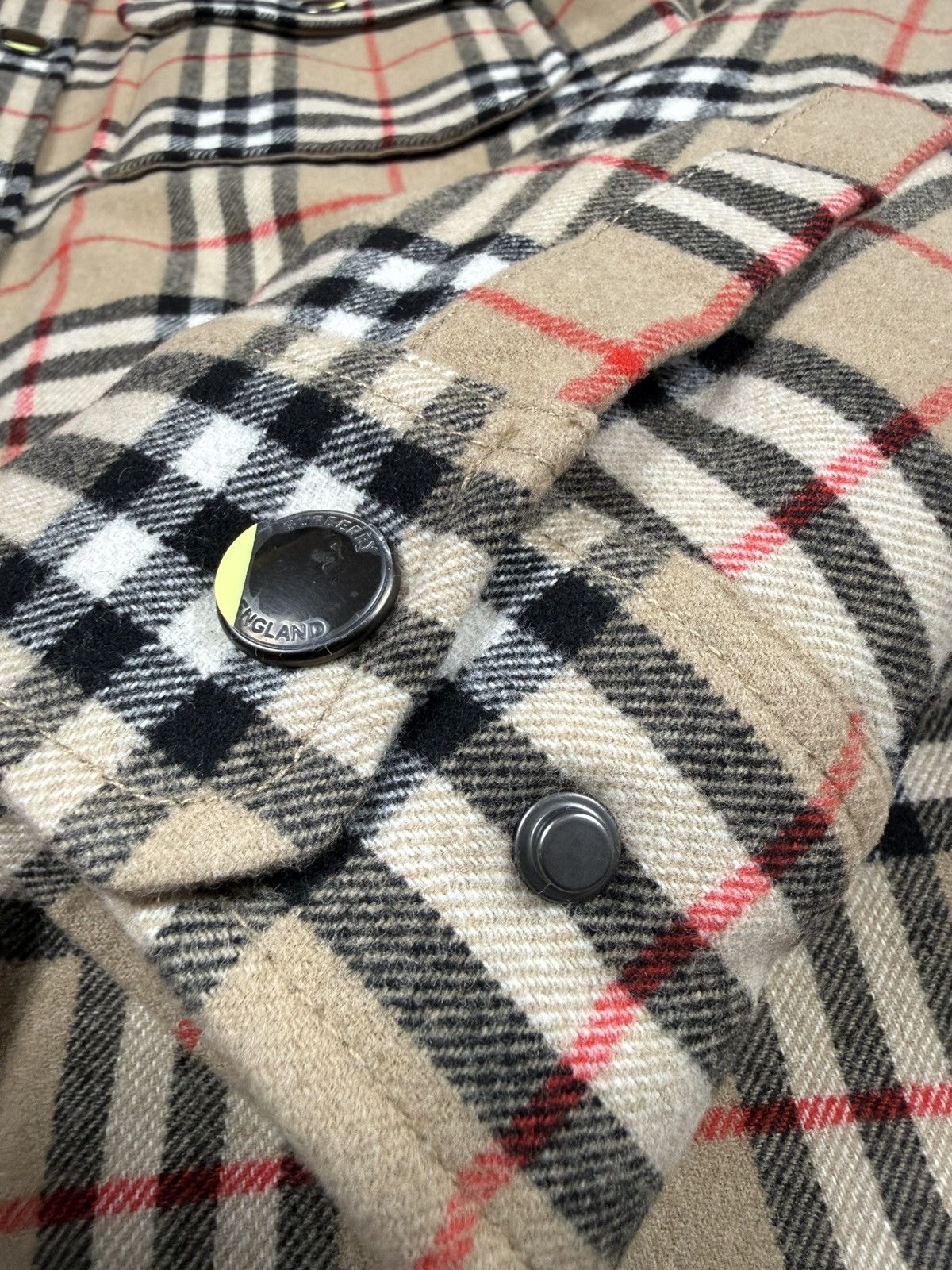 Burberry Burberry Archive Virgin Wool Check Overshirt Jacket Large Size US L / EU 52-54 / 3 - 3 Thumbnail