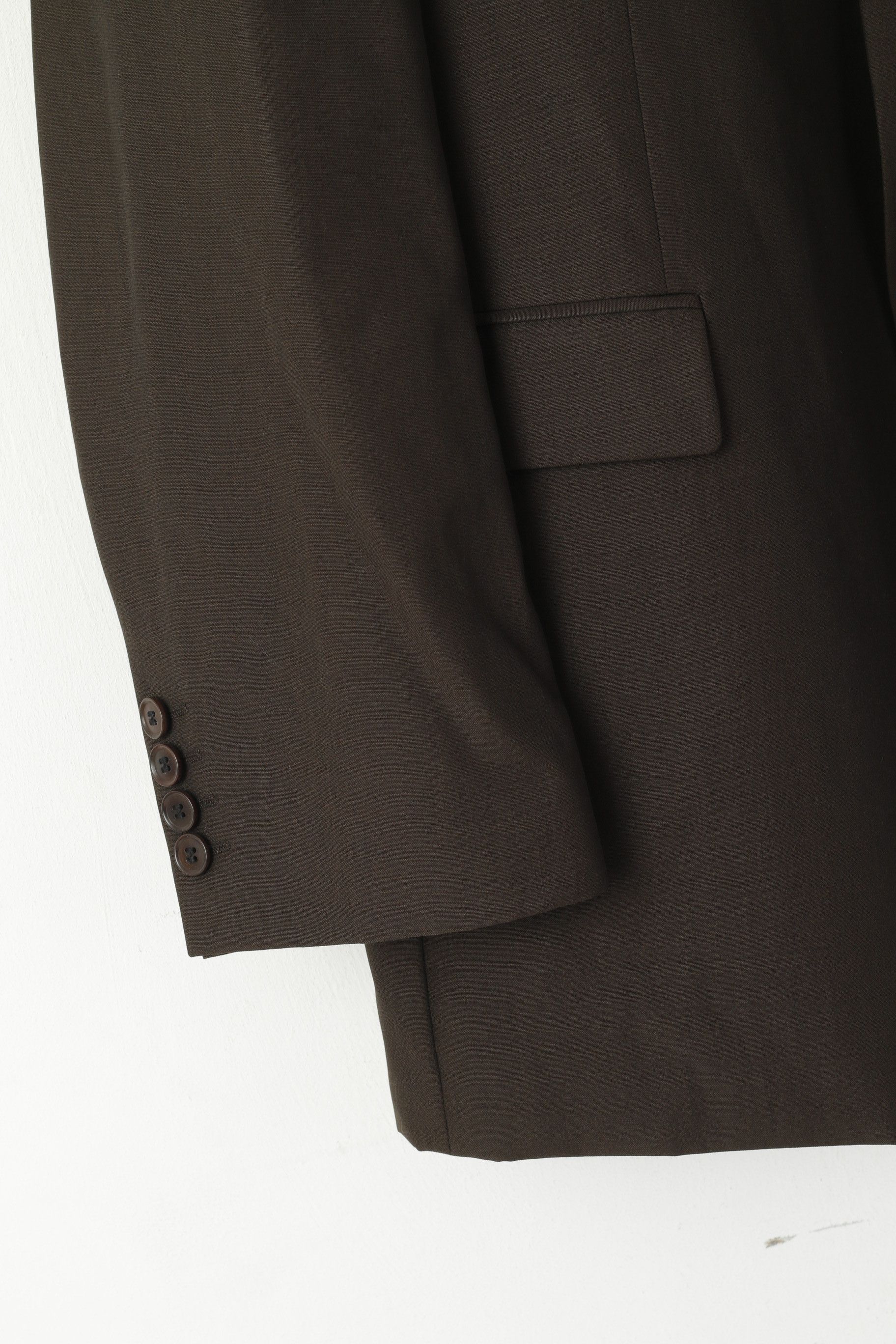 Hugo Boss Hugo Boss Men 54 44 Blazer Brown Virgin Wool 6560 Size 44R - 8 Thumbnail