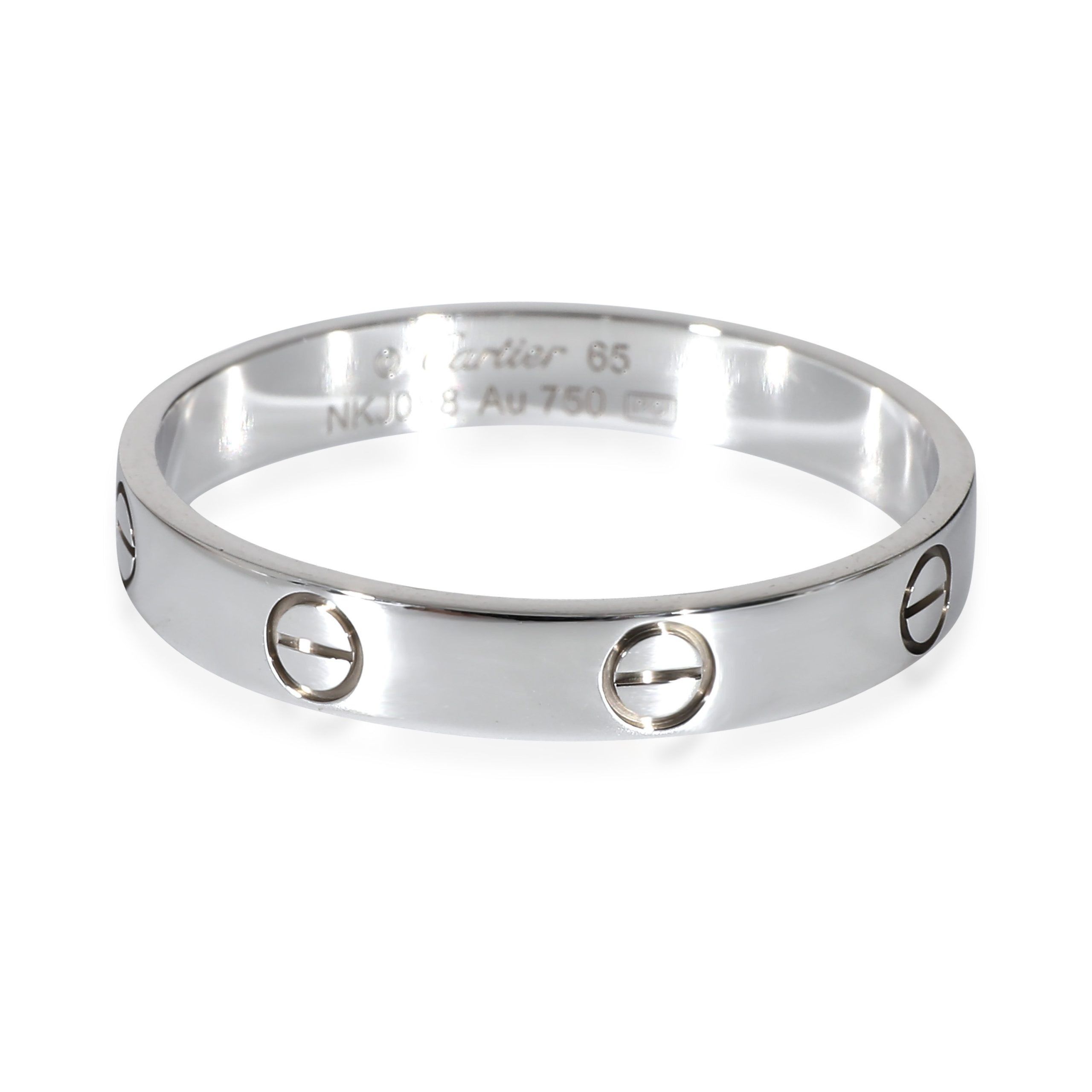 image of Cartier Love Wedding Band In 18K White Gold, Women's