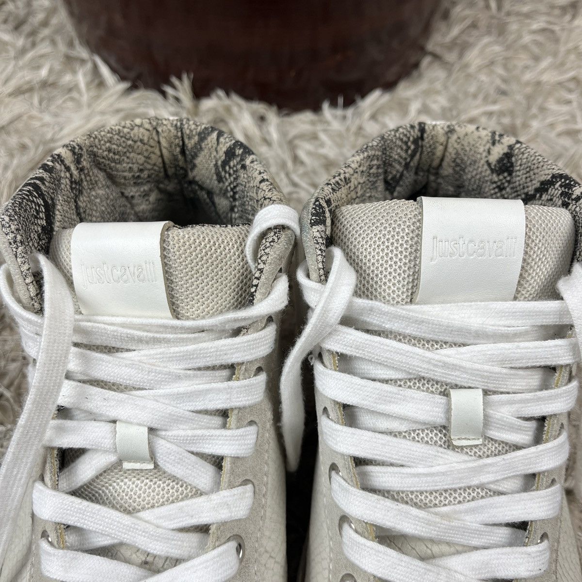 Just Cavalli Just Cavalli Sneak Skin High Top Sneakers Swag Avant Garde Size US 7 / EU 40 - 6 Thumbnail