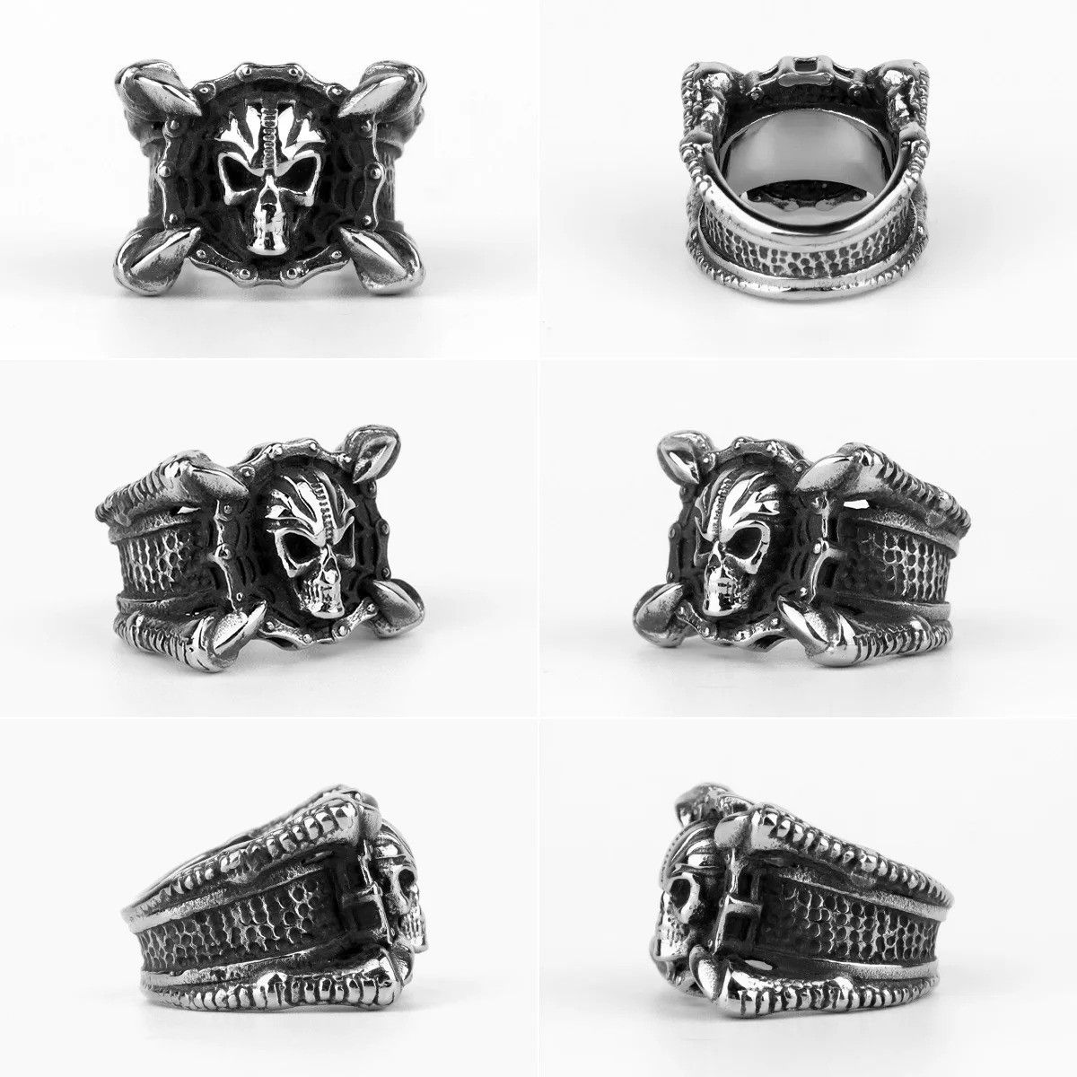 Jewelry Skull Dragon Claw Ring Streetwear Jewelry Fashion Gift Size ONE SIZE - 5 Thumbnail