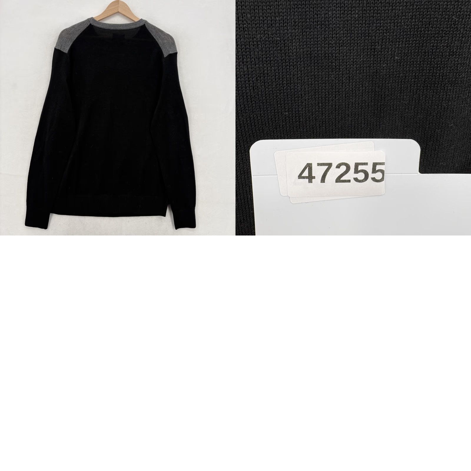 Van Heusen Van Heusen Mens Sweater Medium Black Merino Colorblock Crewneck Knit Pullover Size US M / EU 48-50 / 2 - 9 Thumbnail