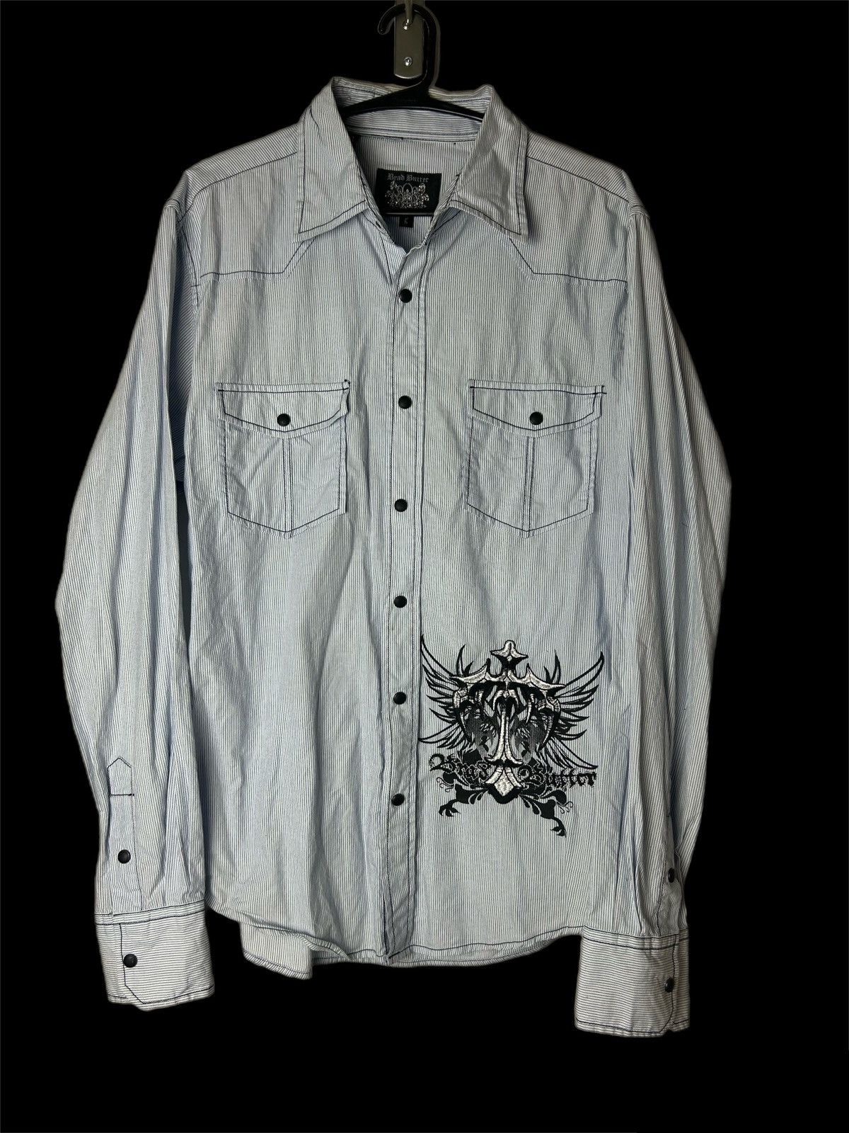 14th Addiction Brad Butter Embroidered Button Up Size US L / EU 52-54 / 3 - 2 Thumbnail