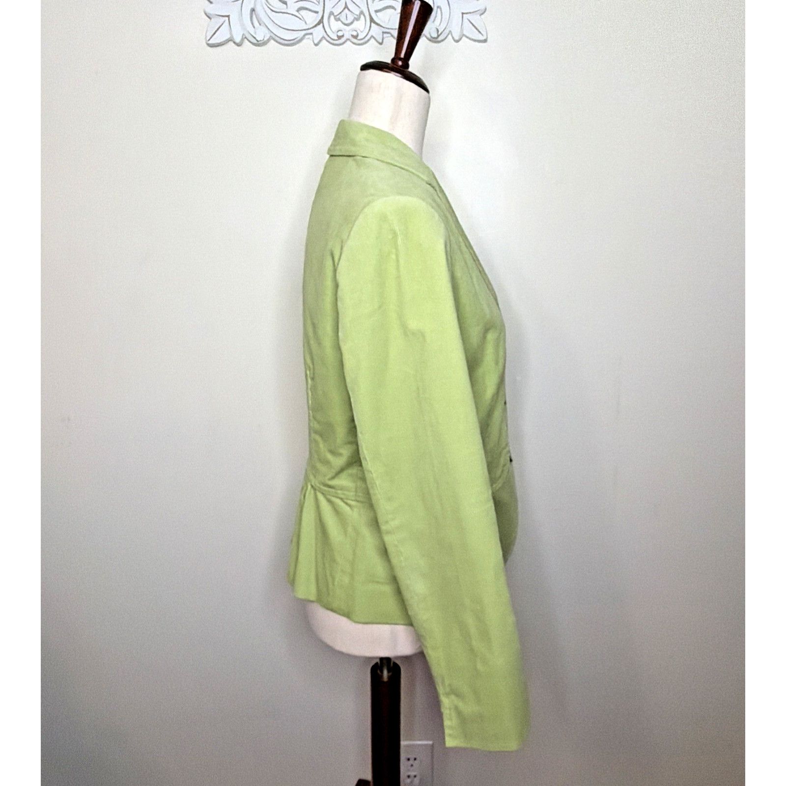 Talbots Talbots Women's 6 Corduroy Jacket Lined Stretch Spring GREEN Size M / US 6-8 / IT 42-44 - 4 Thumbnail