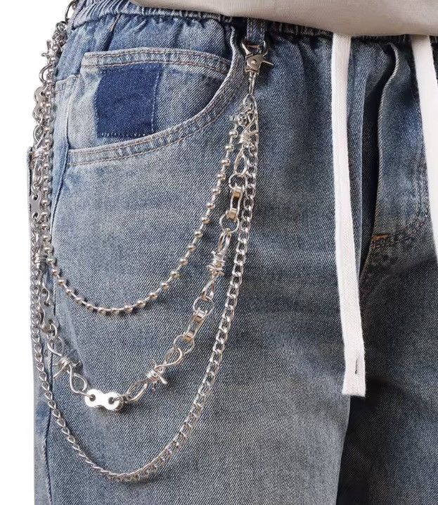 Jewelry 3 Layer Biker Chain Wallet Chain Size ONE SIZE - 1 Thumbnail